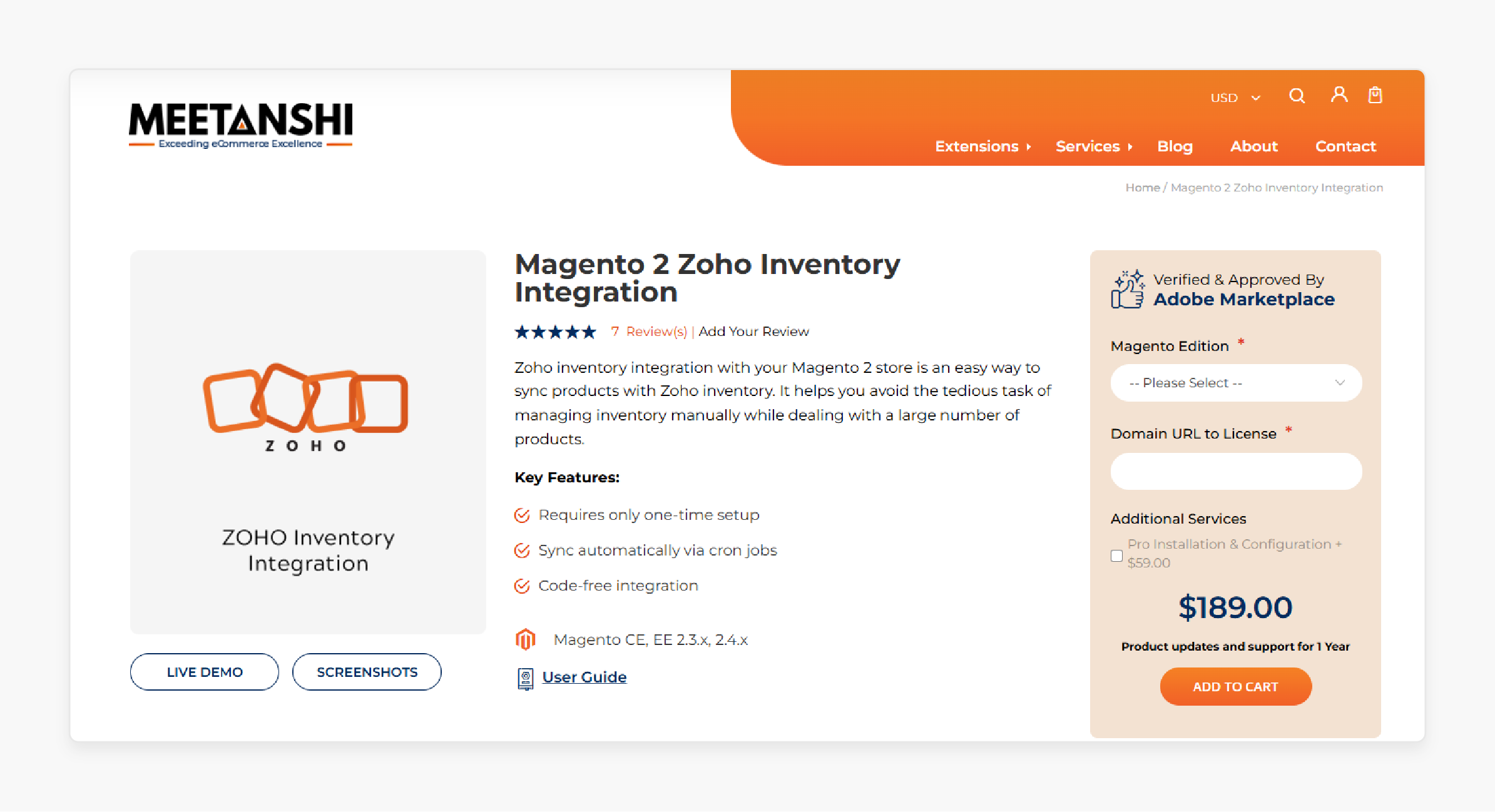 zoho inventory connector for magento 2 by meetanshi enabling dynamic inventory updates