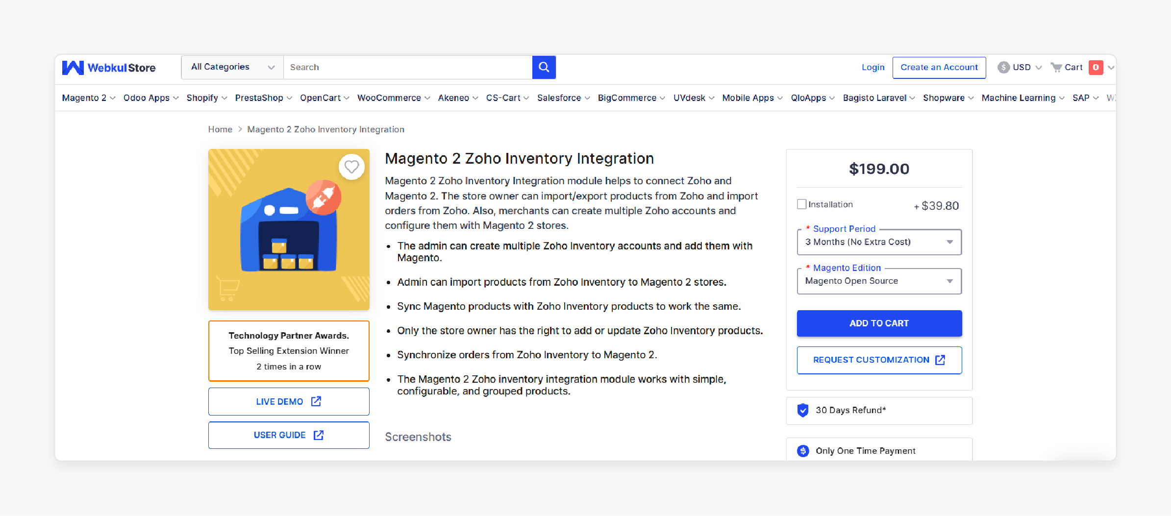 zoho inventory with magento 2 plugin by webkul for efficient inventory and sales management