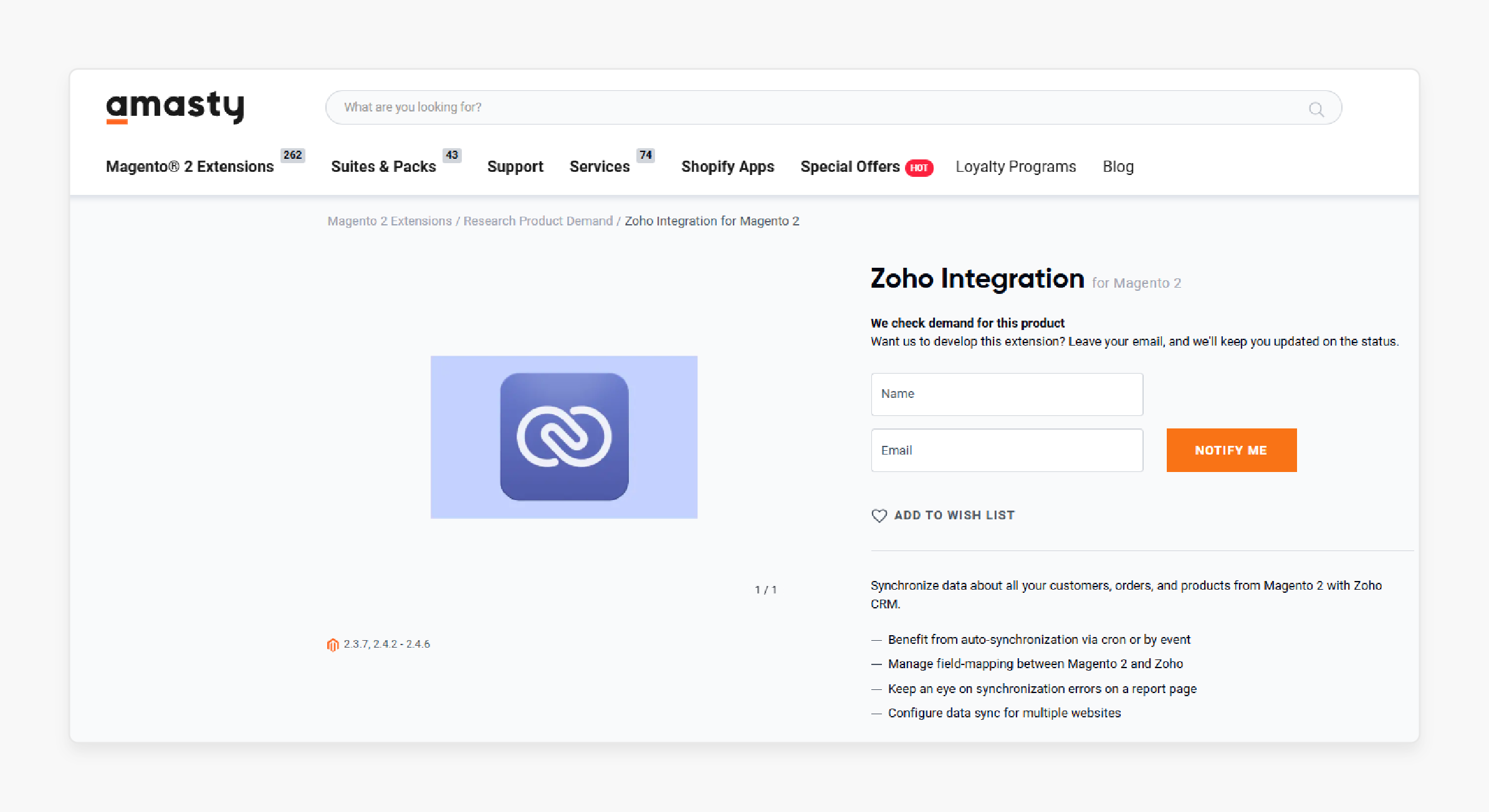 magento zoho integration extension by Amasty for seamless e-commerce inventory synchronization