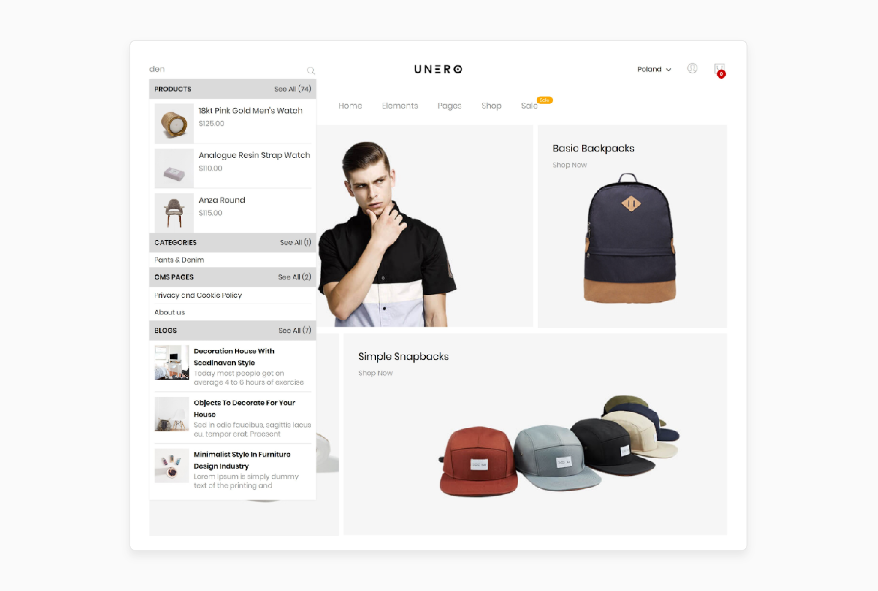Save and view the Magento 2 instant search on the frontend