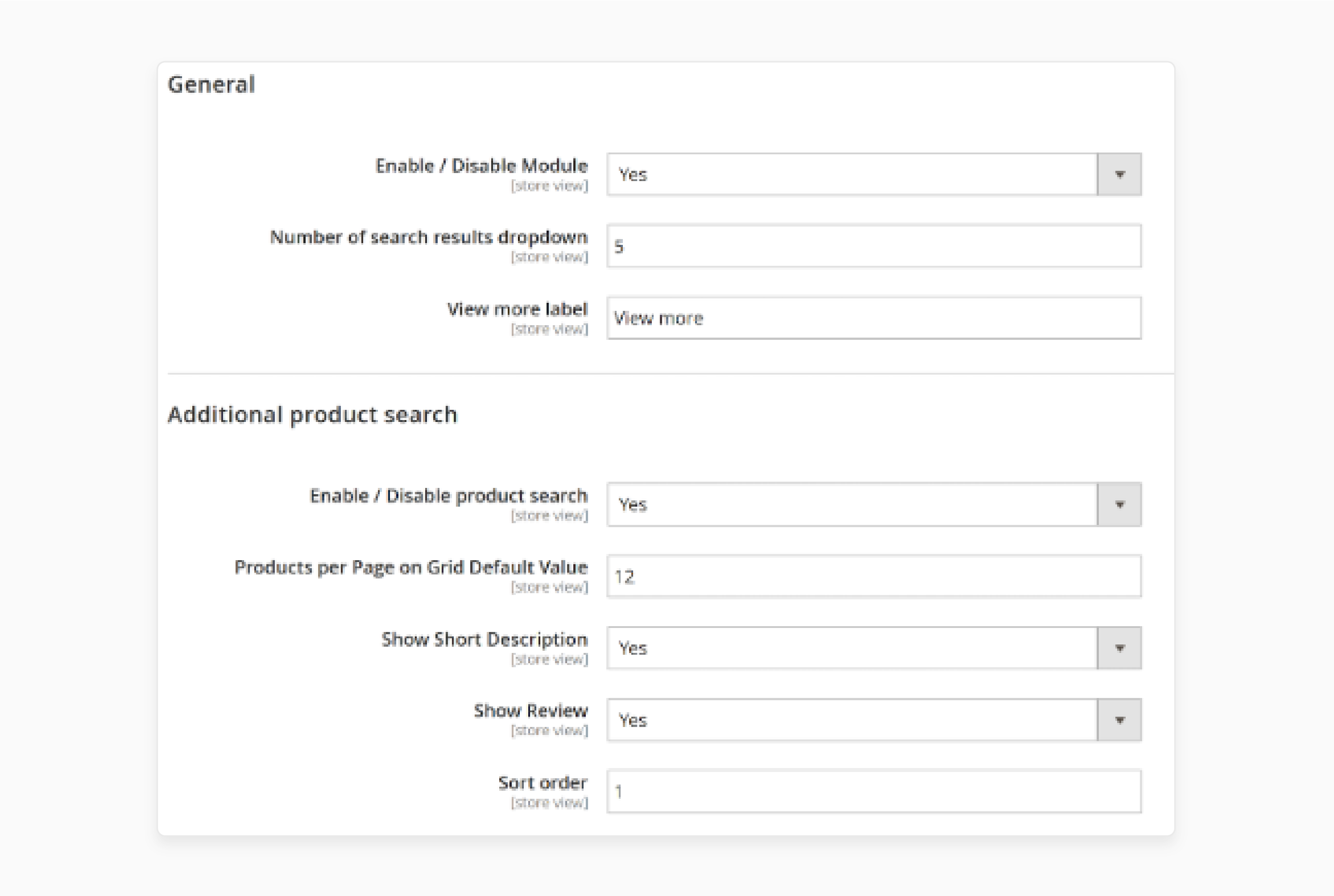 Configure the general settings in magento 2 instant search extension