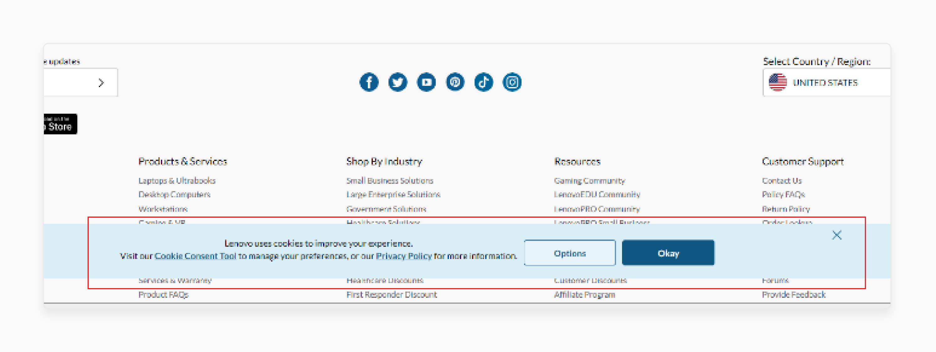 Fixed footer cookie alert for user consent on Magento 2