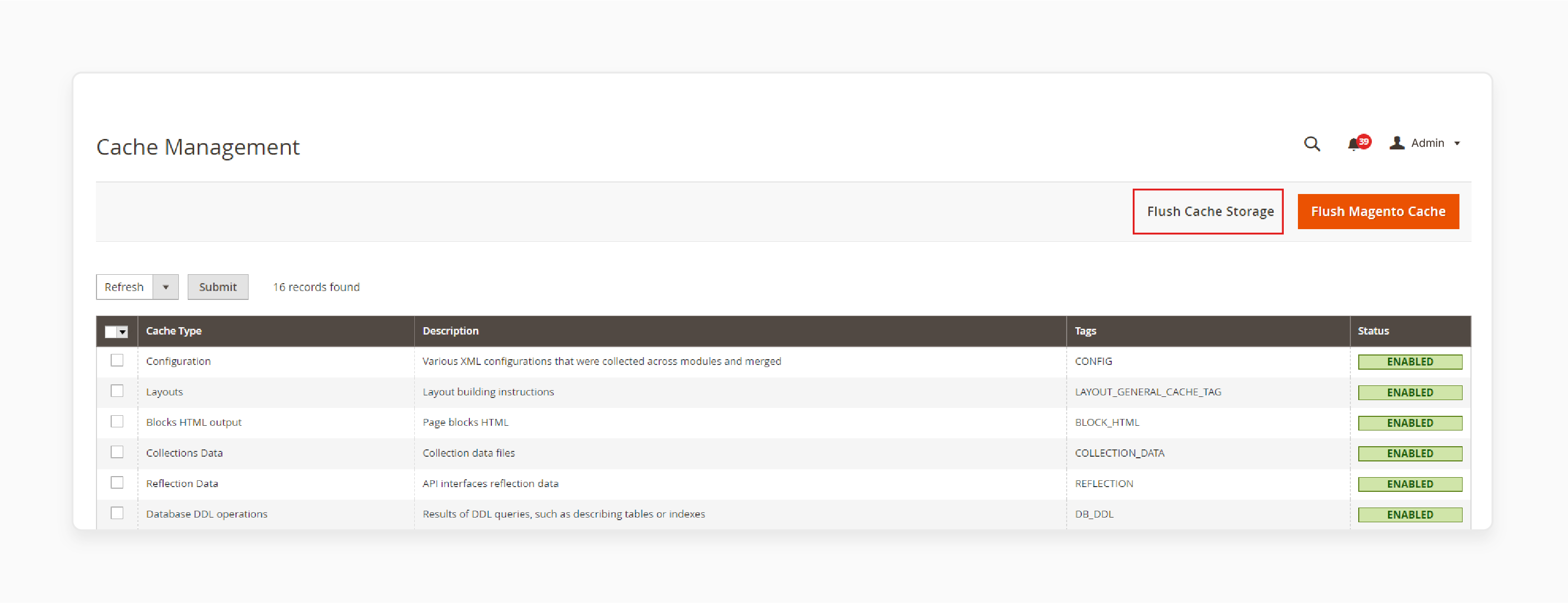 Clear Cache for Magento 2 Multiple Admin Login
