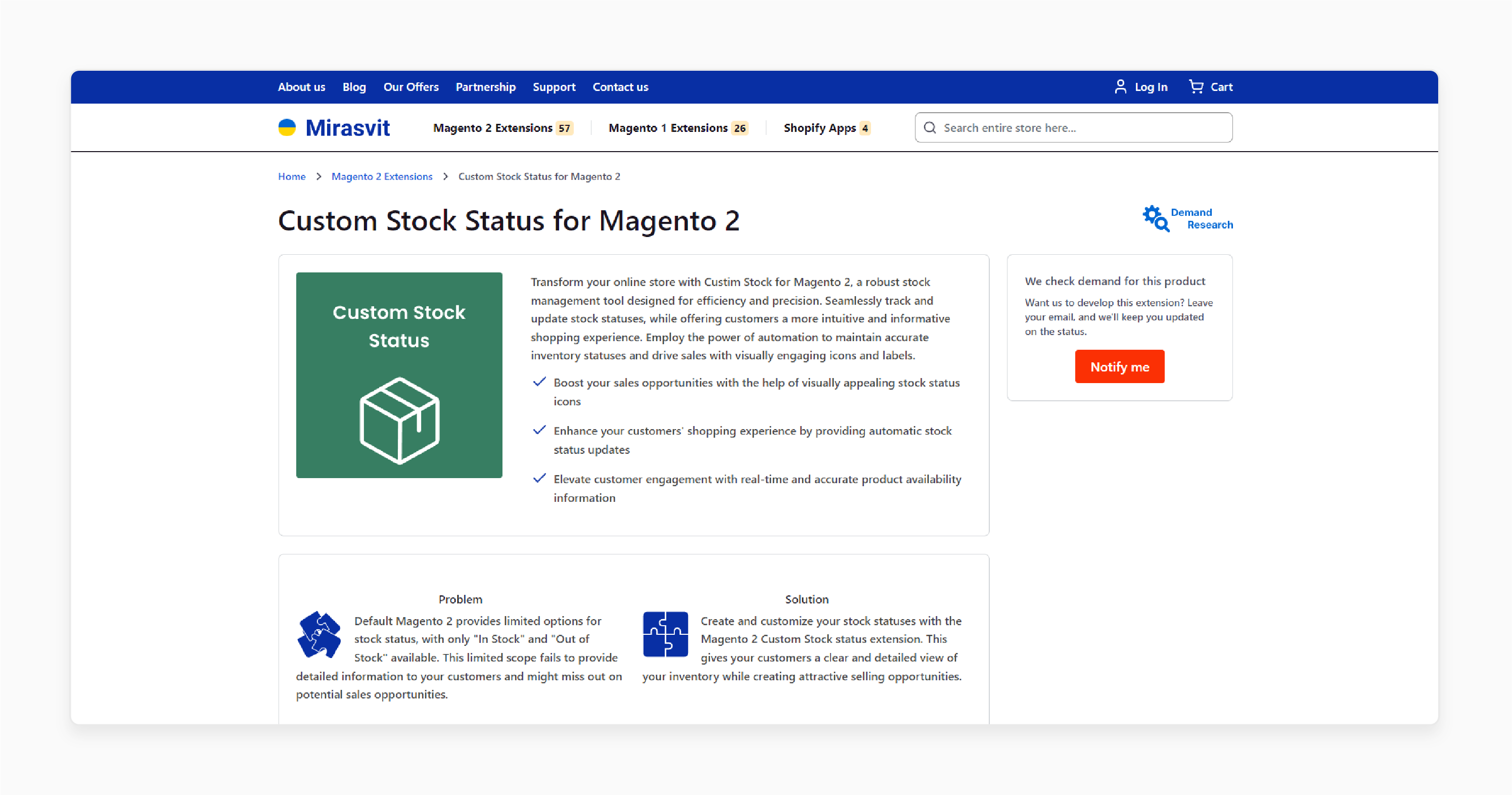 Mirasvit Magento 2 Custom Stock Status