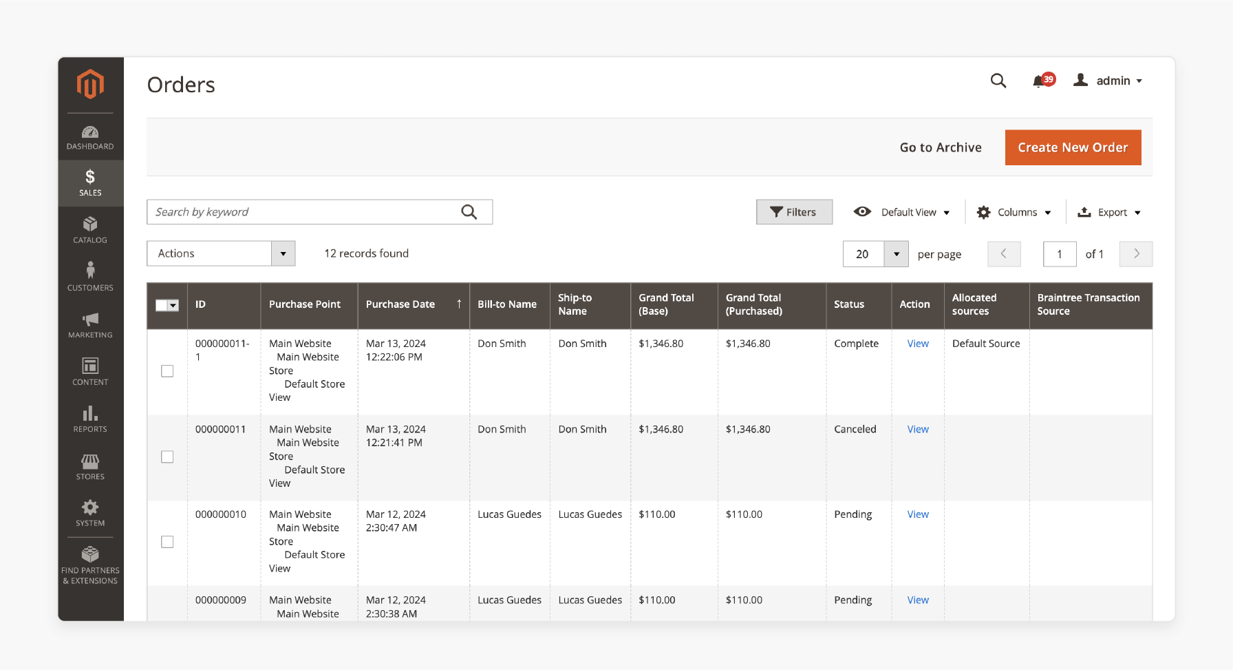 Check the Order In The Admin Panel to test Onepay Integration In Magento 2