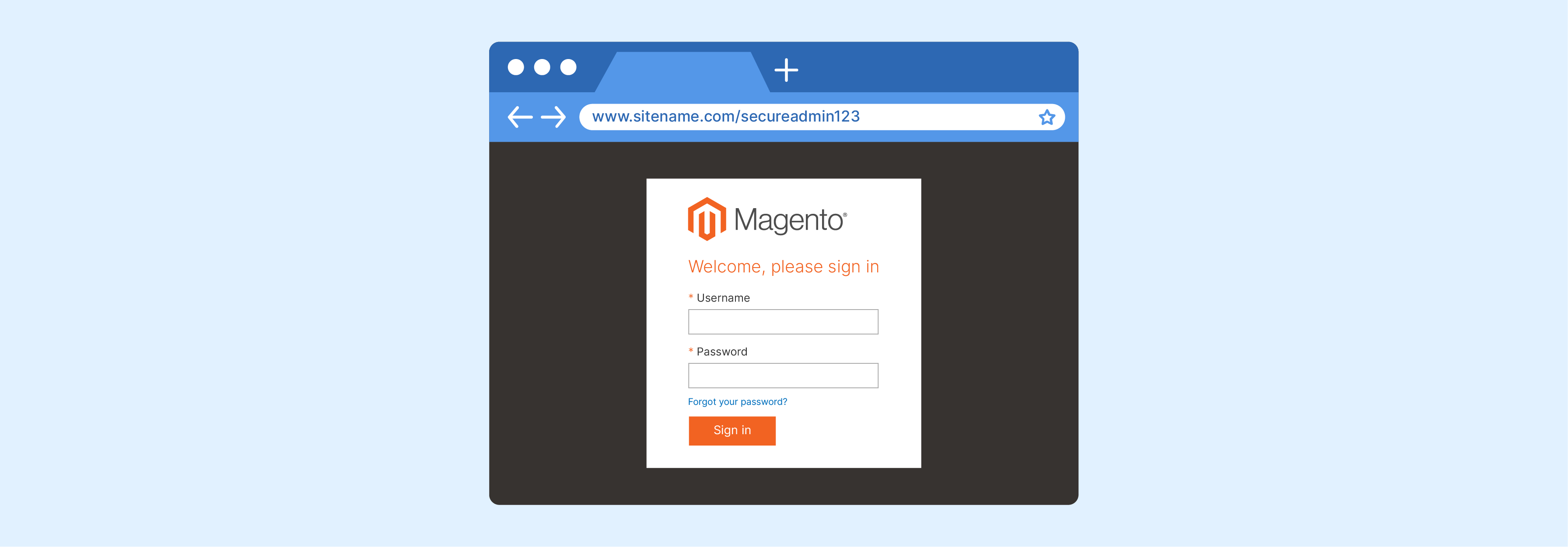 Customized secure admin settings in Magento interface