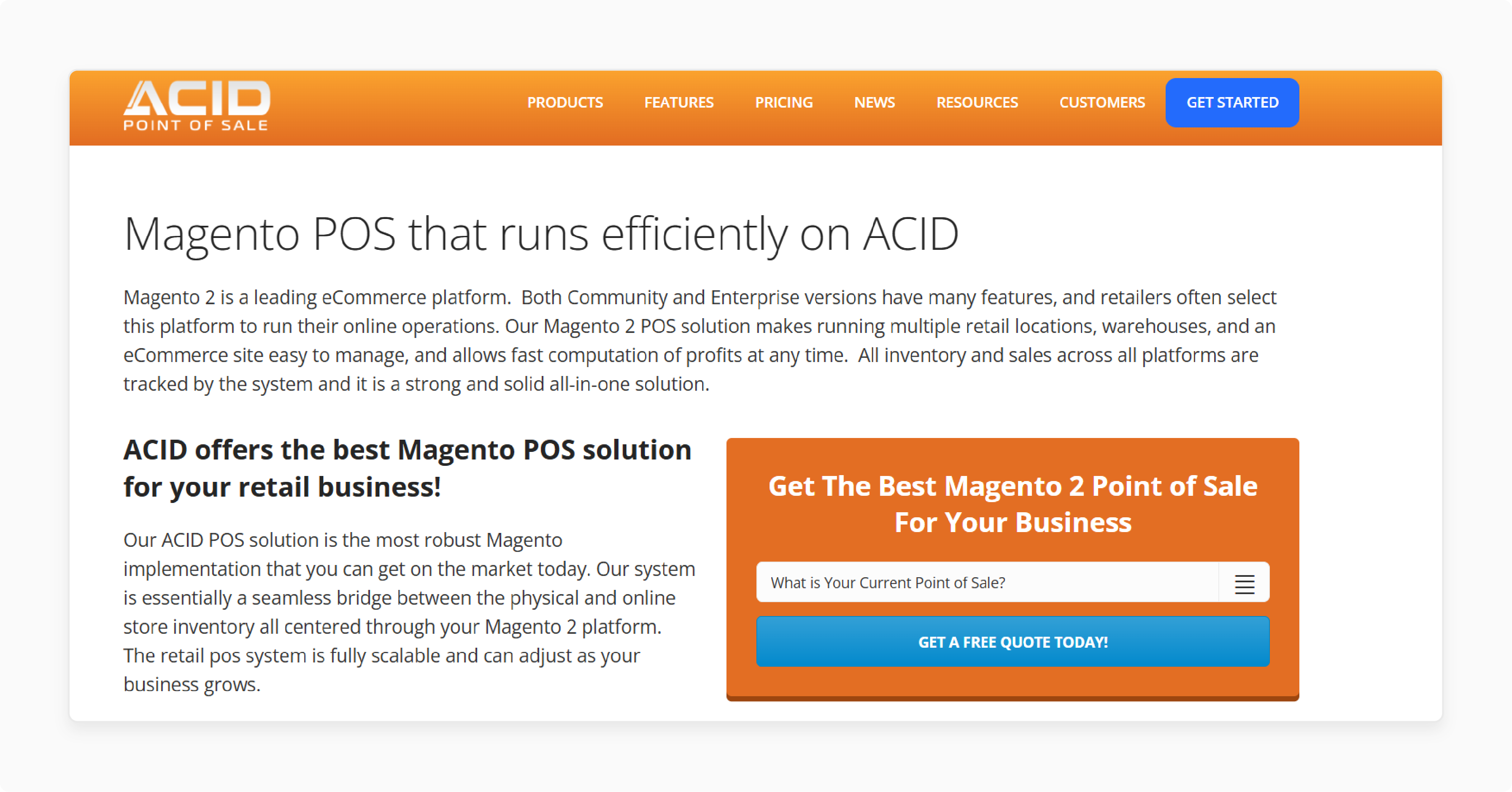 Magento 2 POS extension by Acid POS