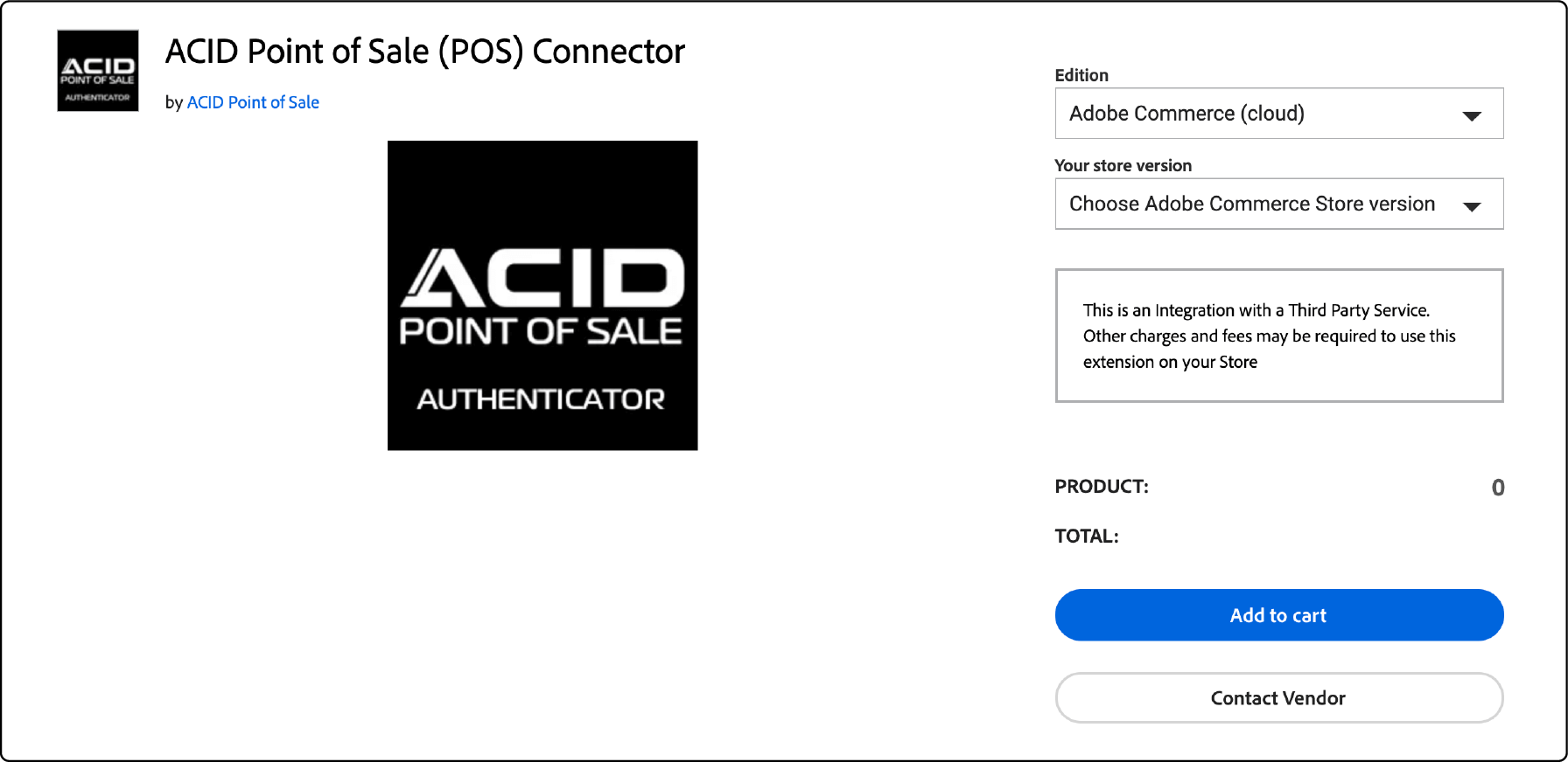 Acid POS Magento 2 Interface