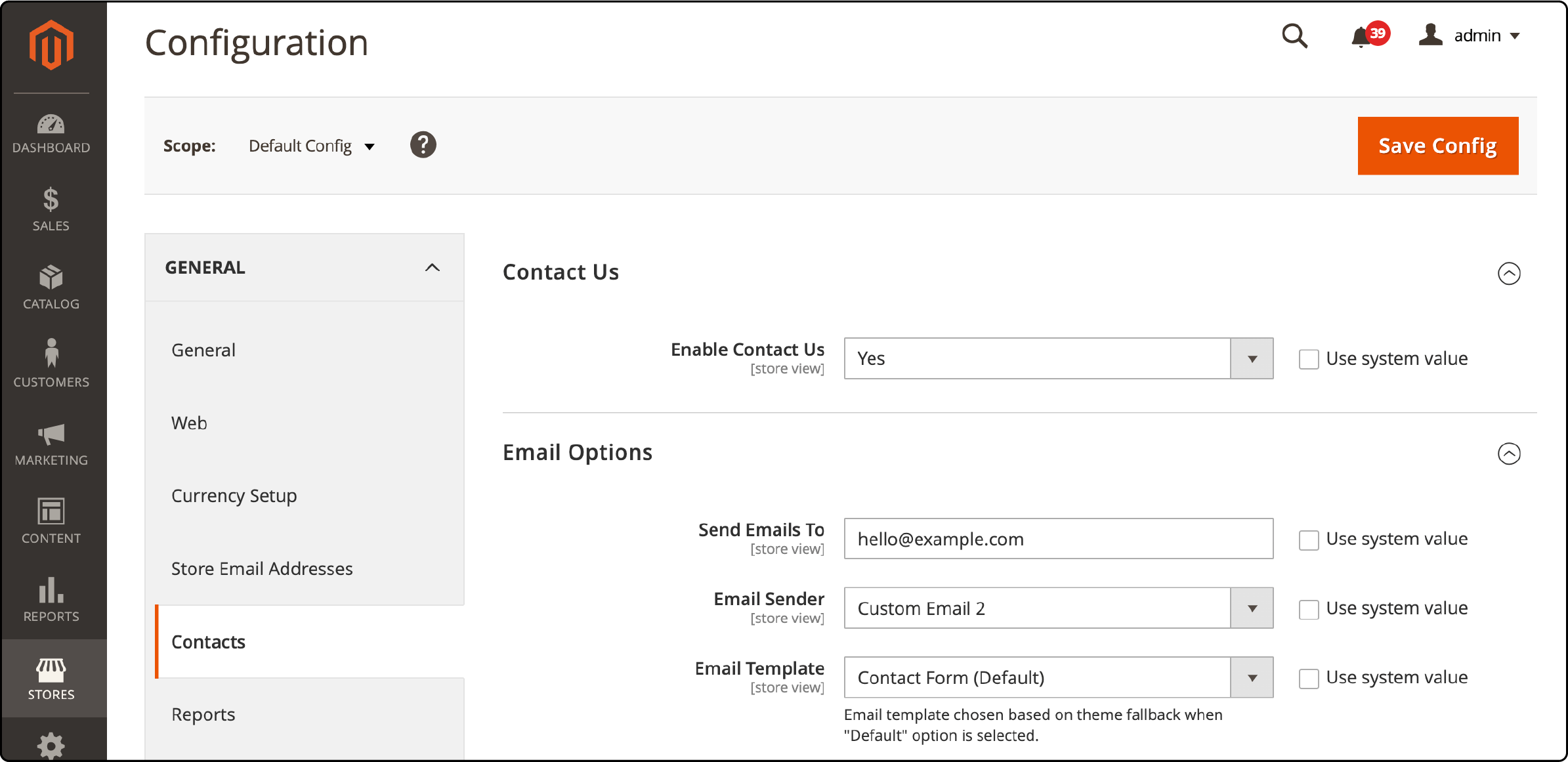 Accessing the Admin Panel in Magento 2 for Contact Form Customization