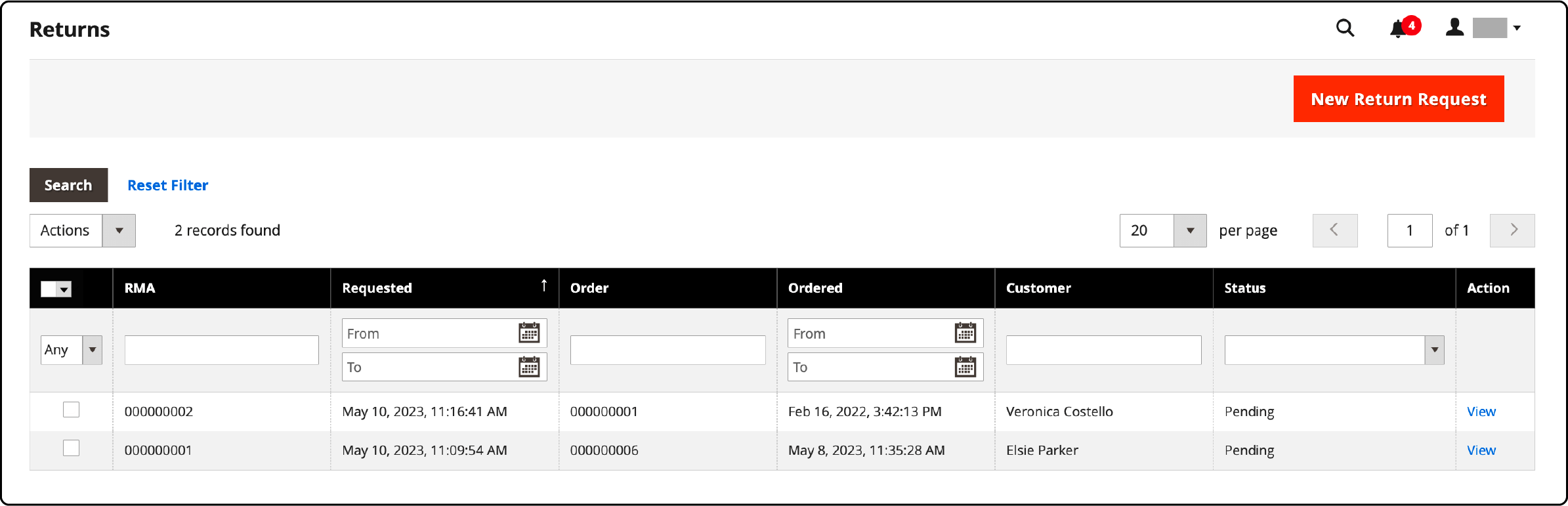 Detailed explanation of Returned Merchandise Authorization (RMA) in Magento