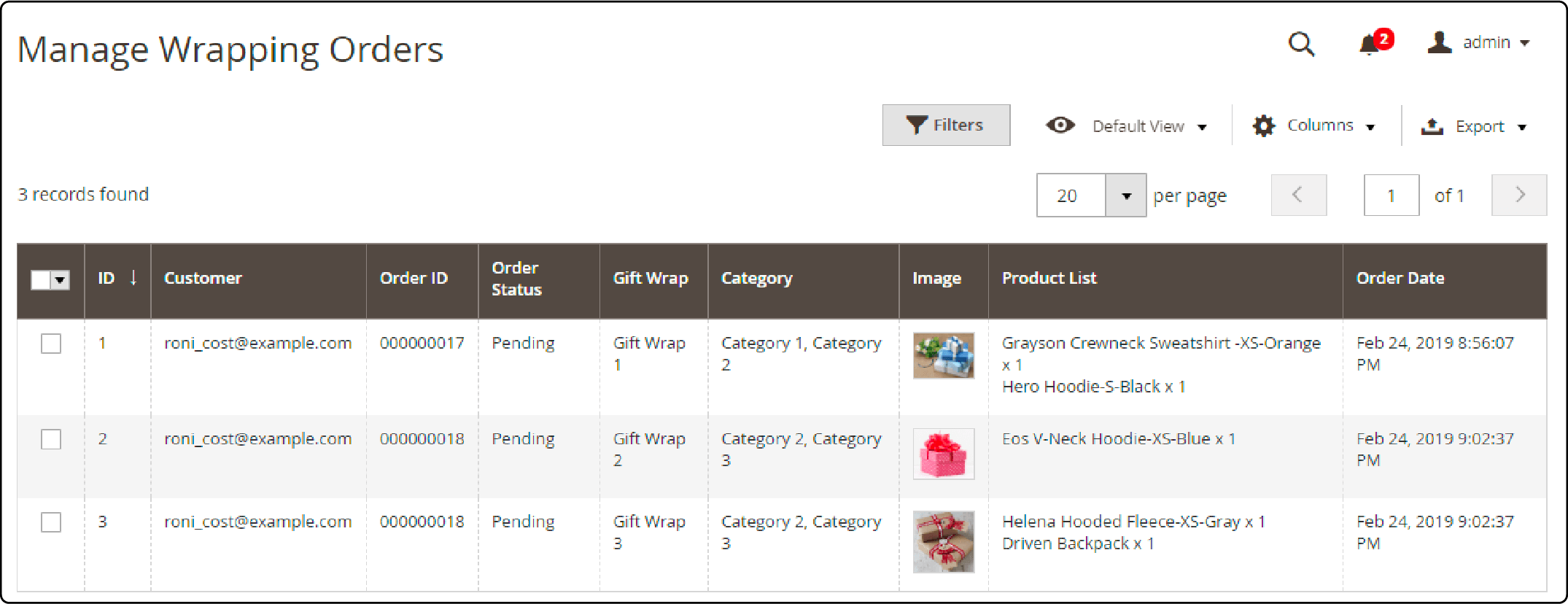 Managing Wrapping Orders in Magento 2