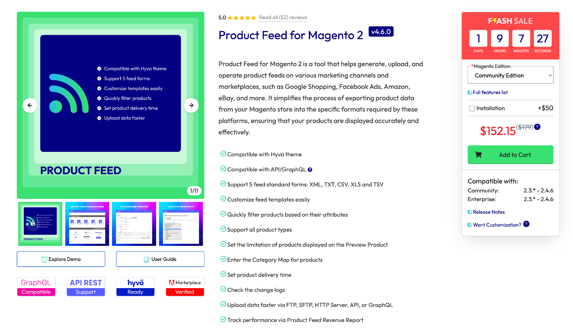 Interface of Mageplaza Magento 2 Product Feed Extension