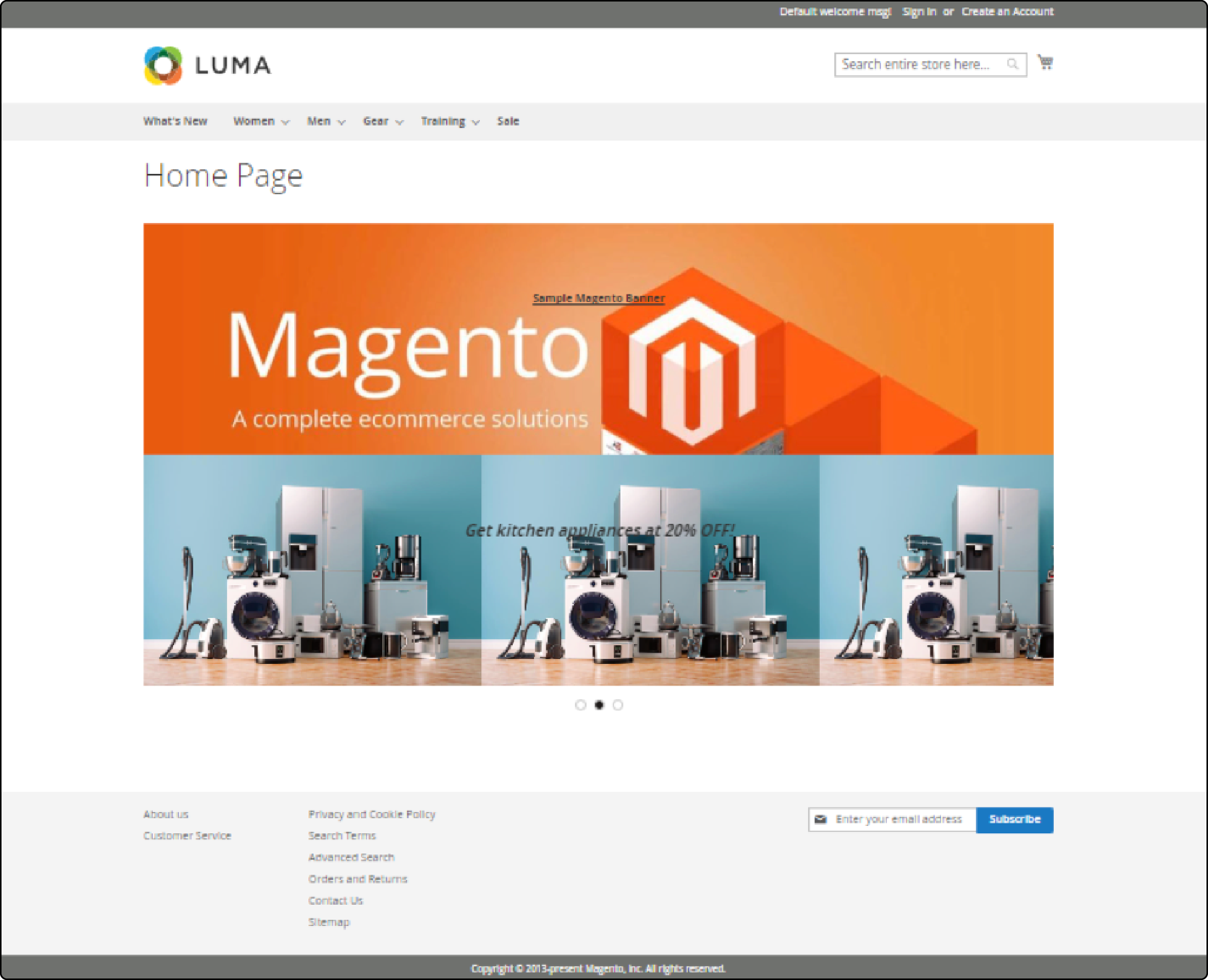 Previewing Banner and Slider on Magento Homepage