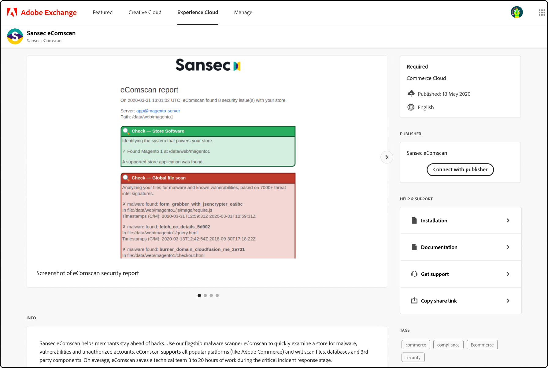 EComscan Scanner Screenshot