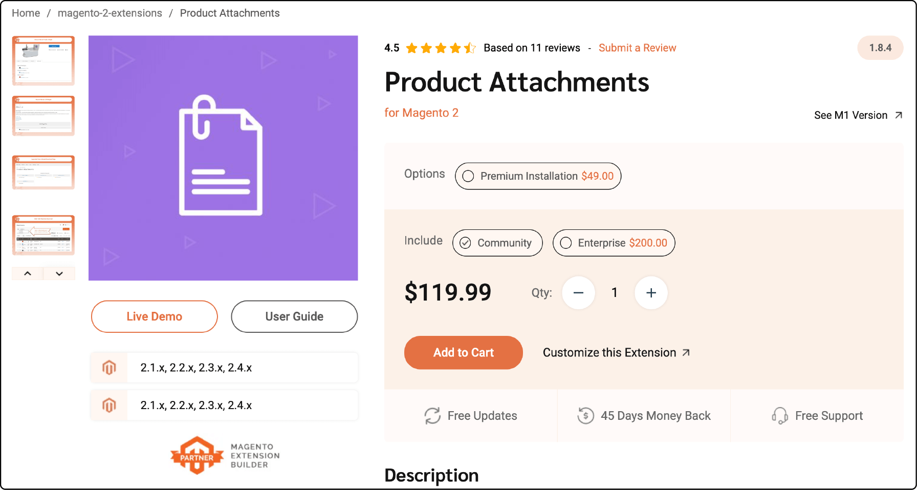FMEExtensions' Magento 2 Product Attachments Screenshot
