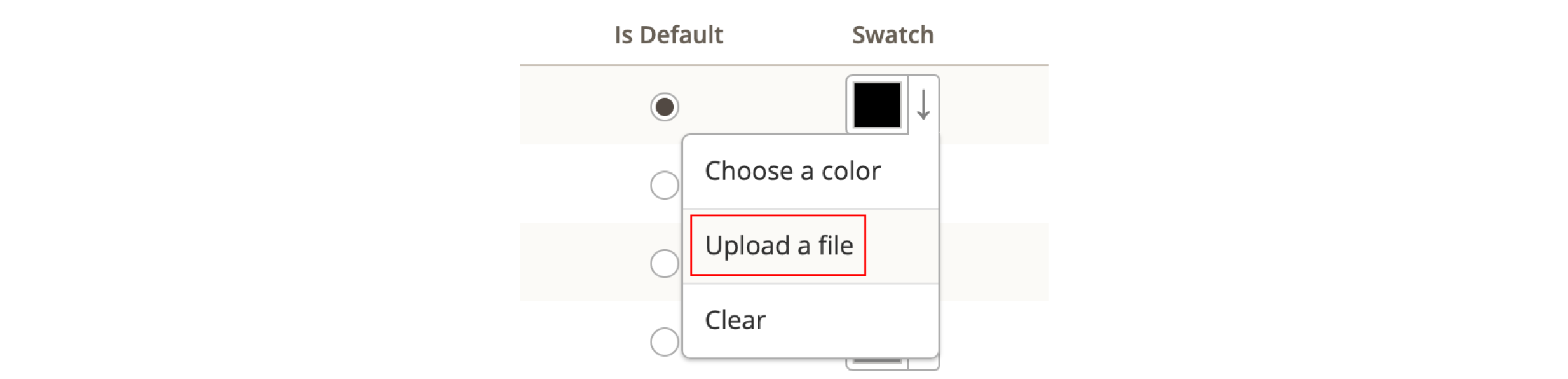 Uploading custom swatch images in Magento 2 for product variations