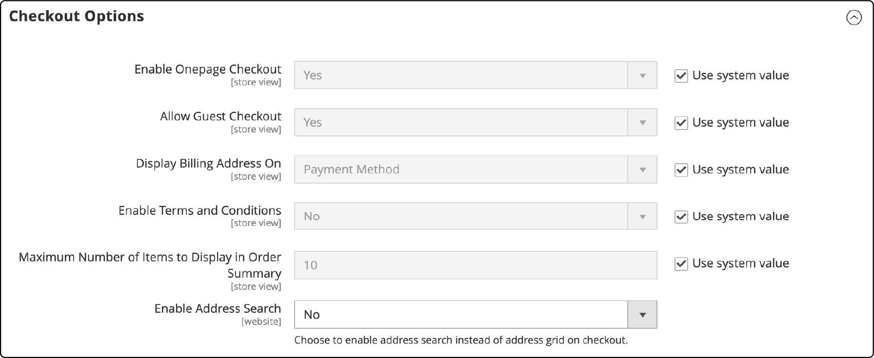 Configure Default Magento 2 One-Page Checkout