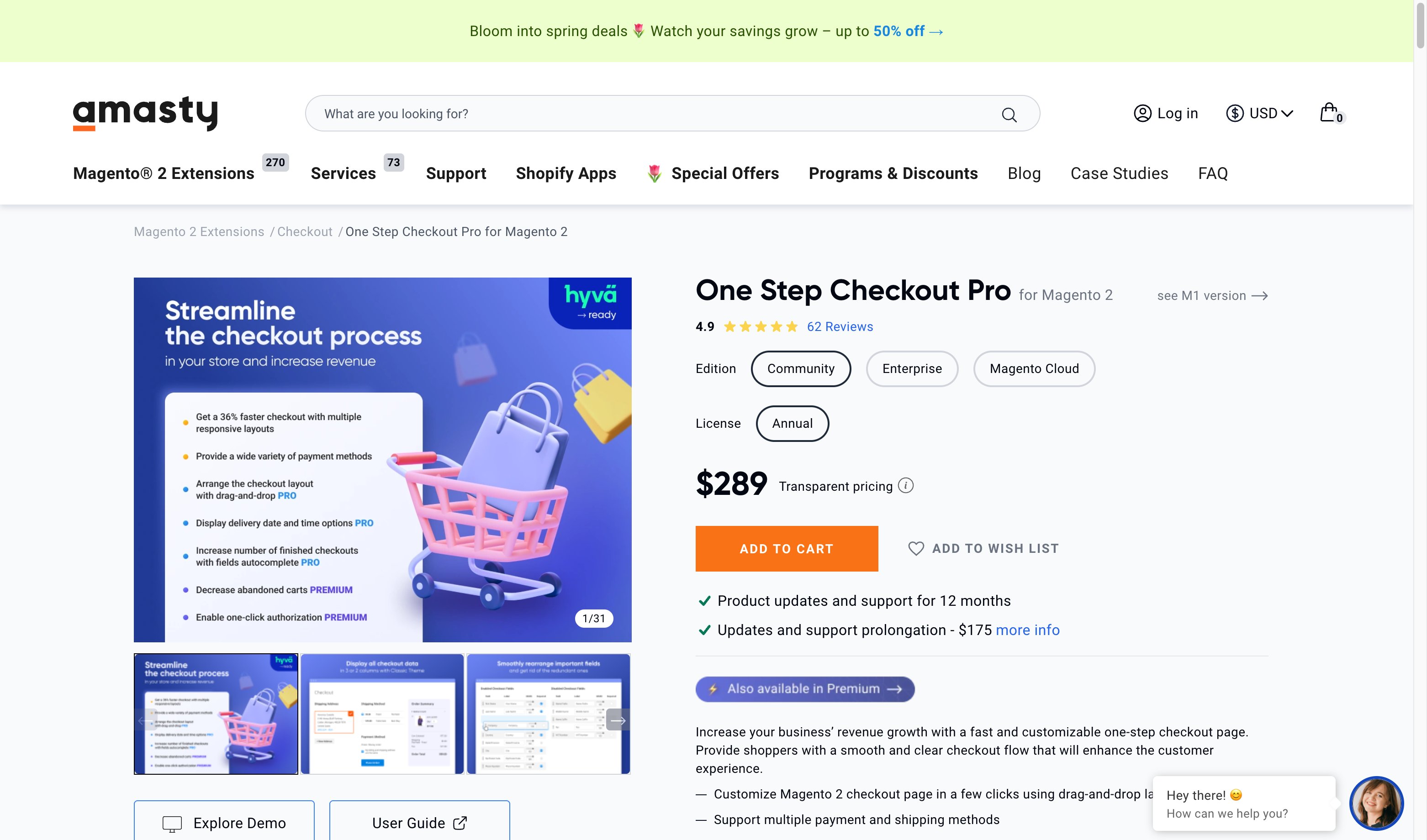 Amasty One Step Checkout Pro for Magento 2