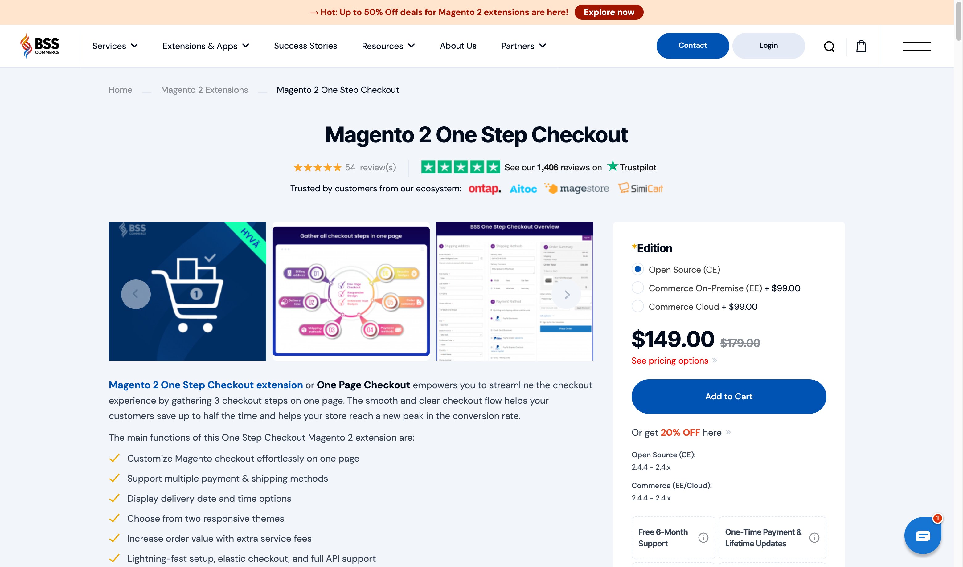 BSS Commerce One Step Checkout for Magento 2
