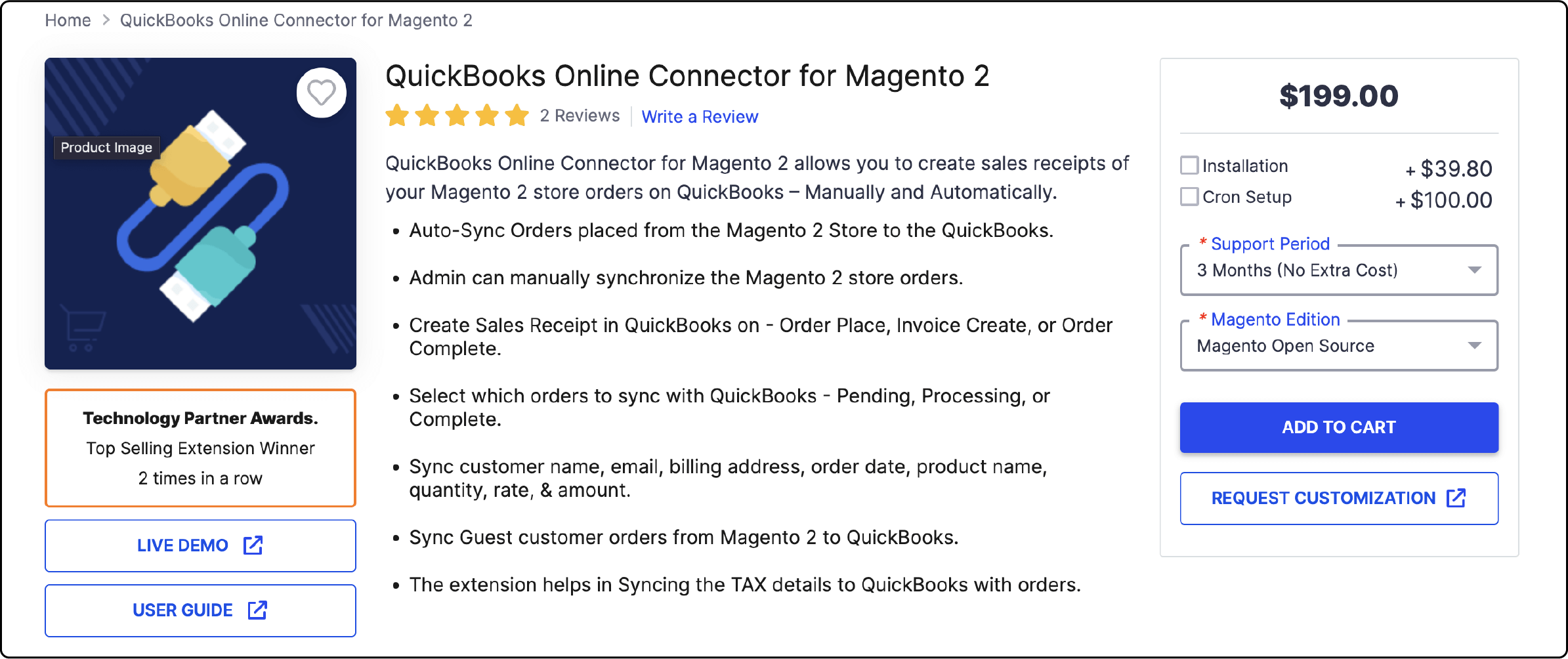 Webkul's QuickBooks Online Connector for Magento 2