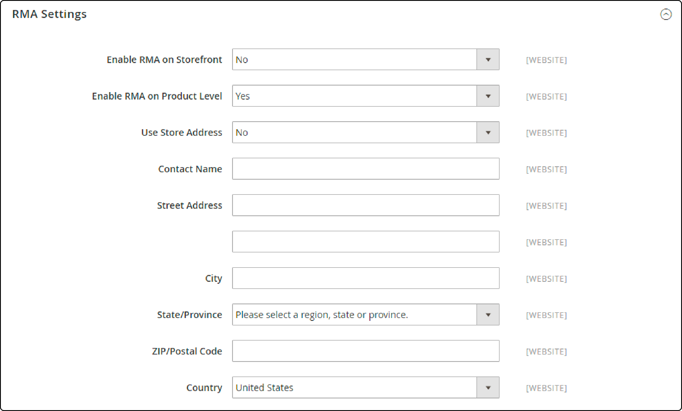 Enable Magento RMAs for Magento Store