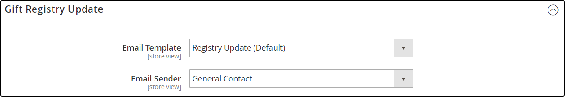 Configure Magento Gift Registry Update