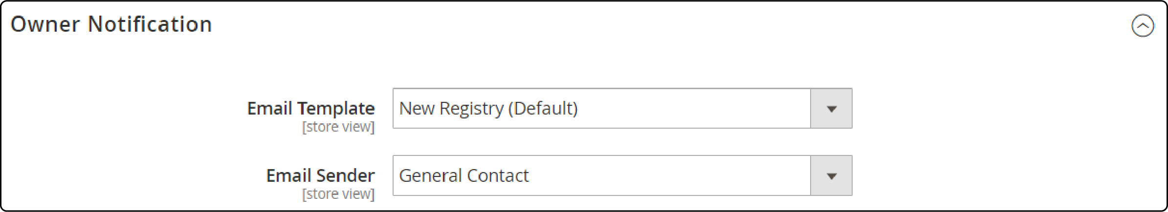 Configure Email Notifications in Magento Gift Registry