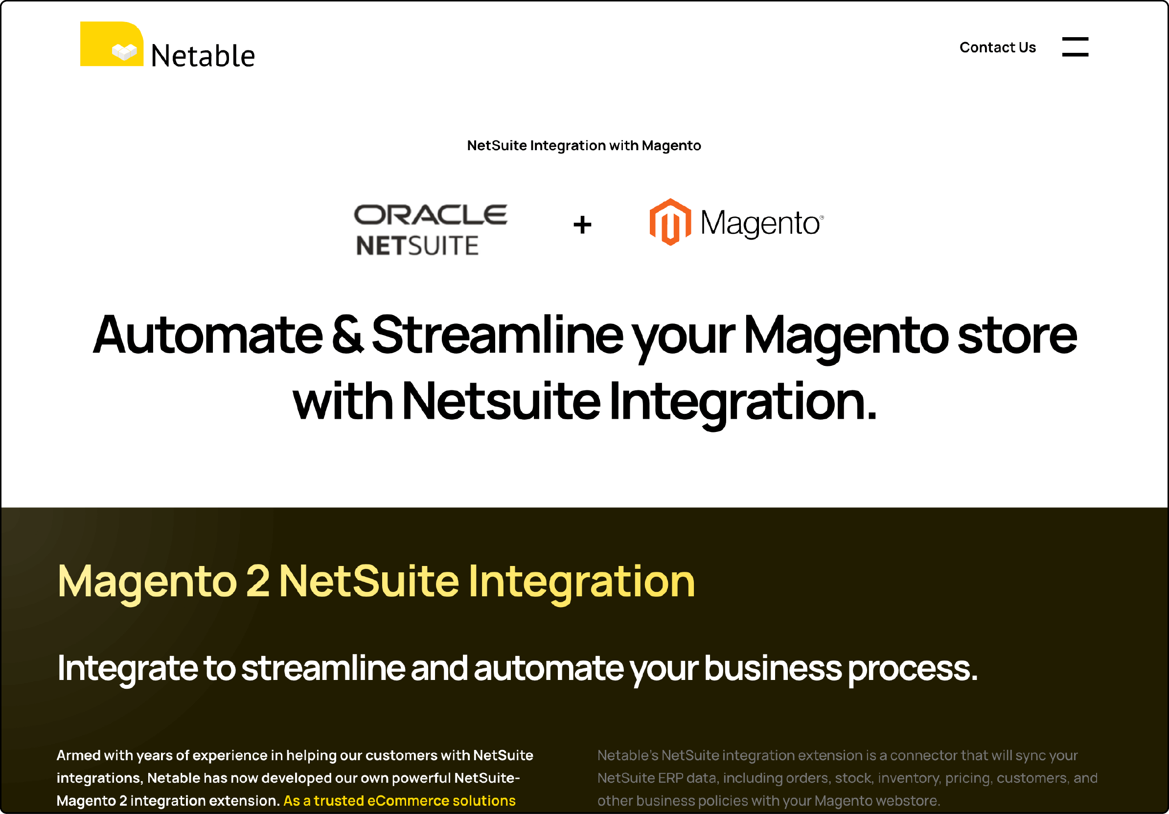Netable Magento NetSuite Connector