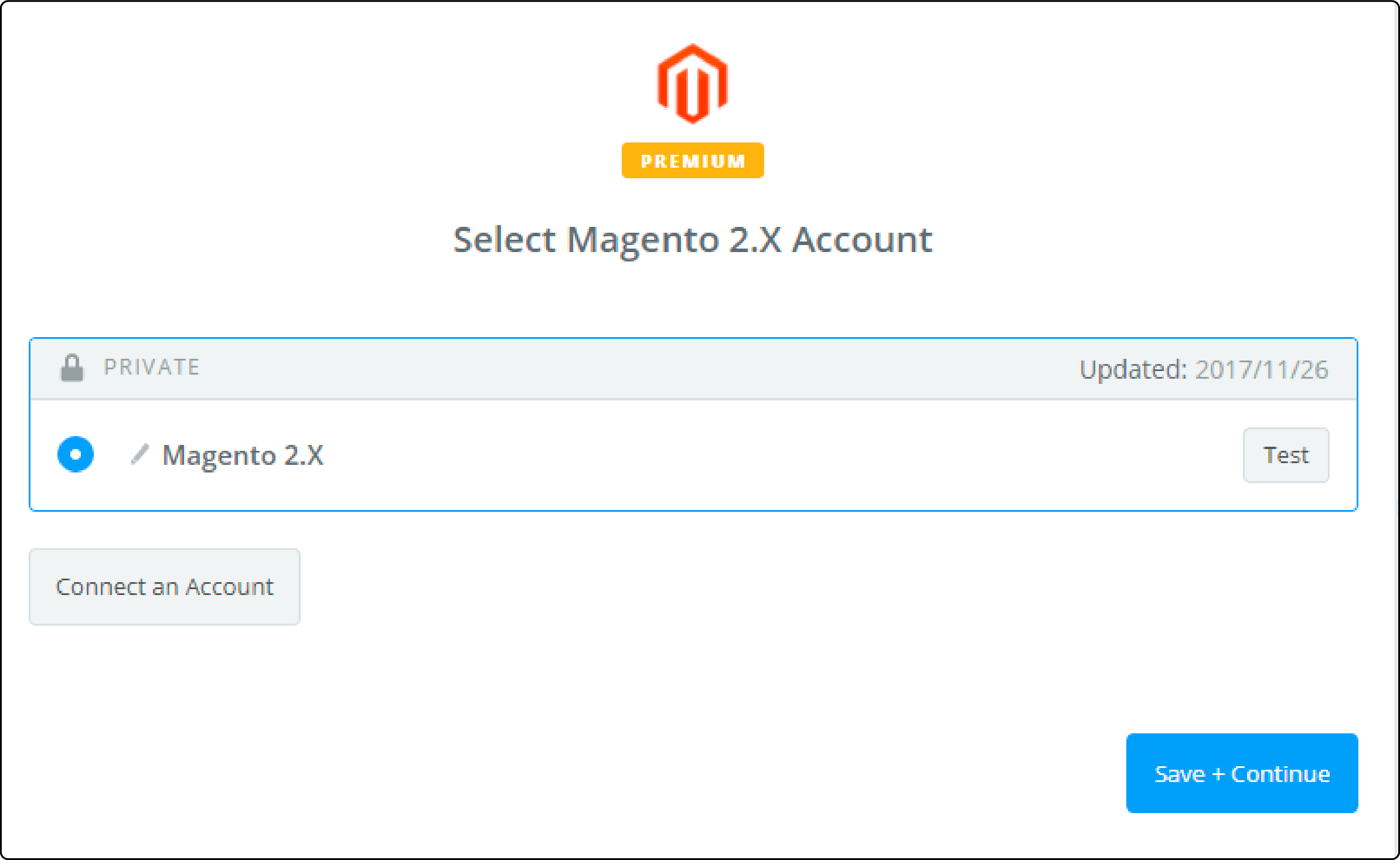 Testing Magento account connection in Zapier for seamless CRM integration
