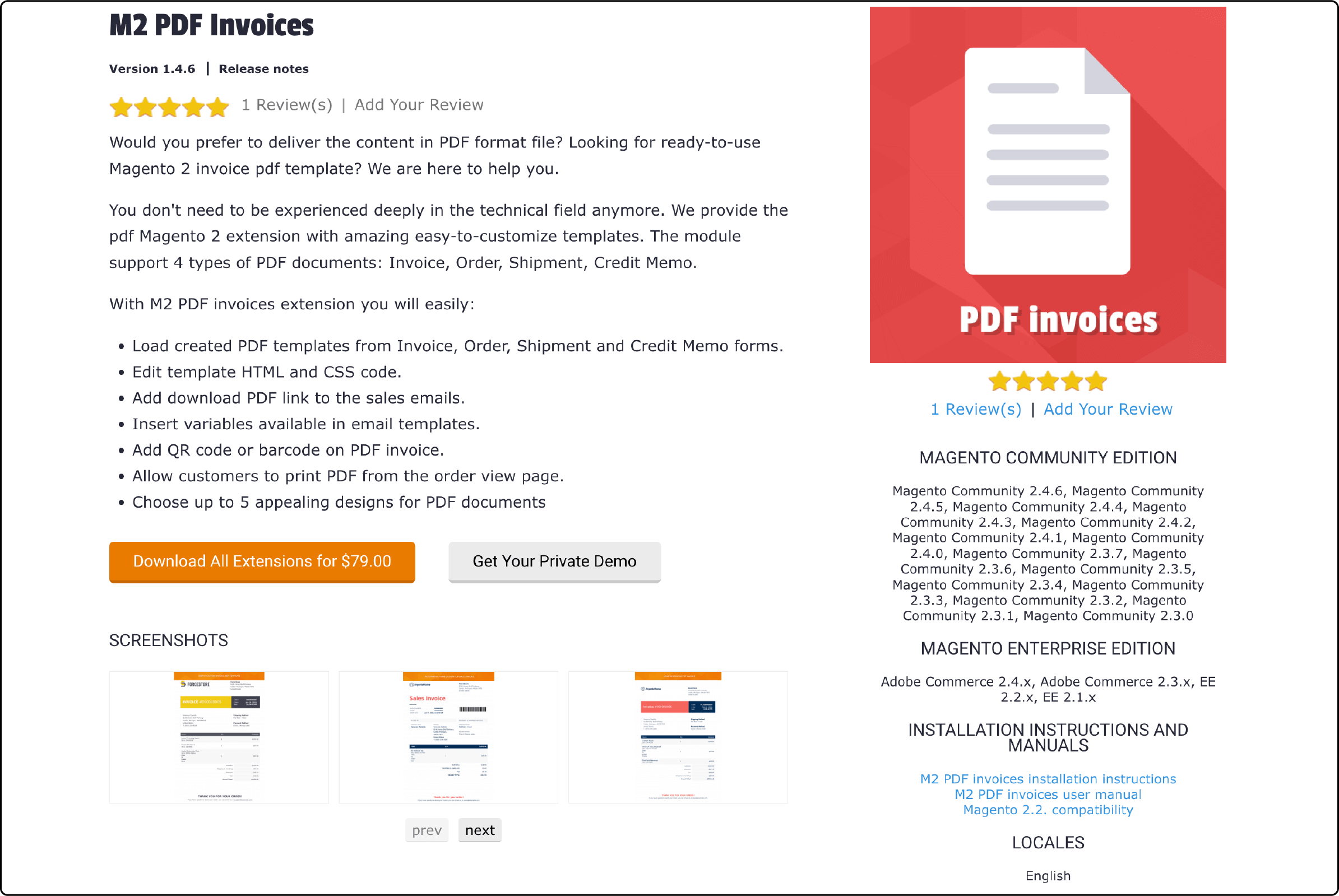 Magento PDF Invoice Template by Swissuplabs