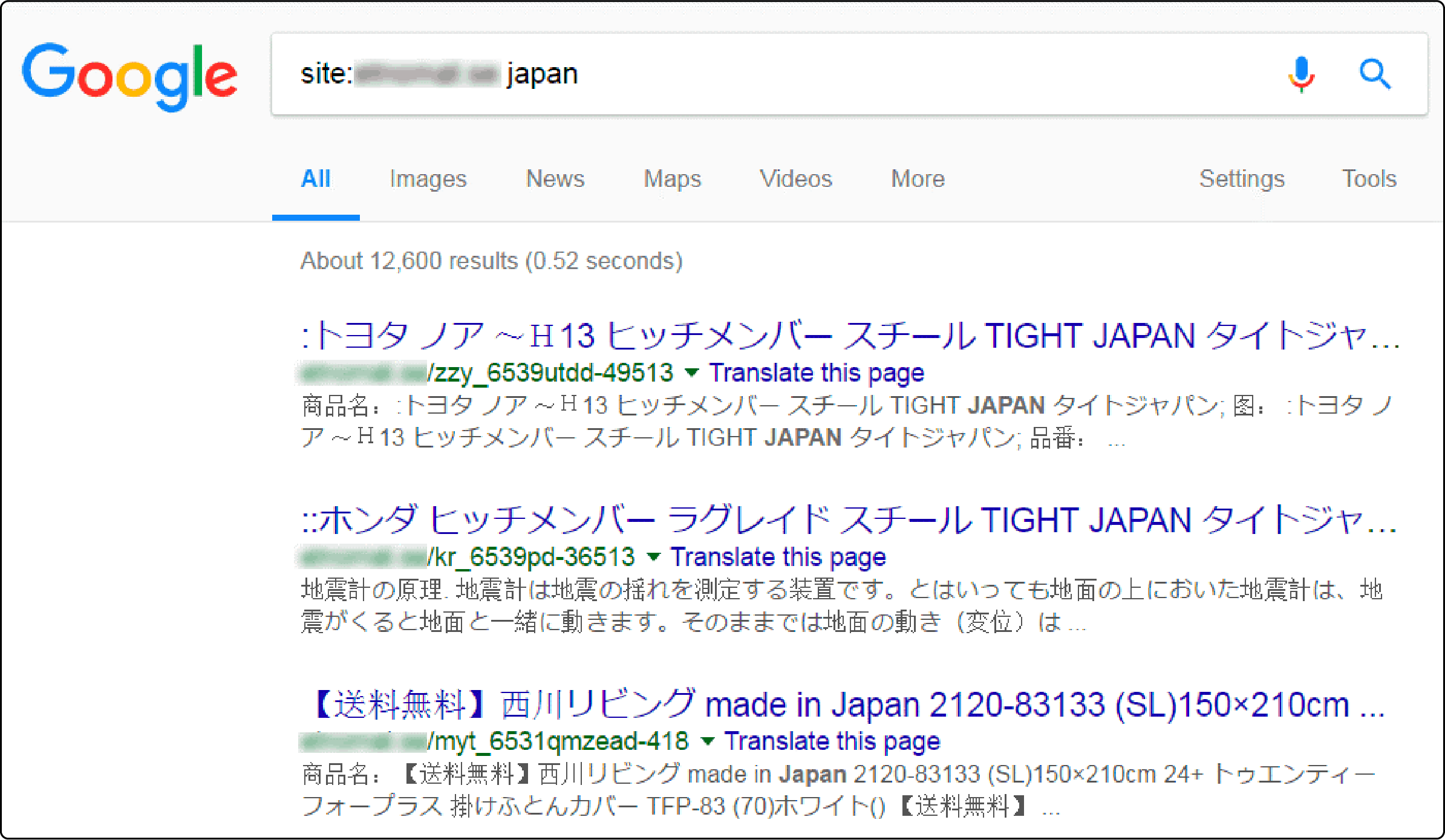 Magento Japanese Search Spam