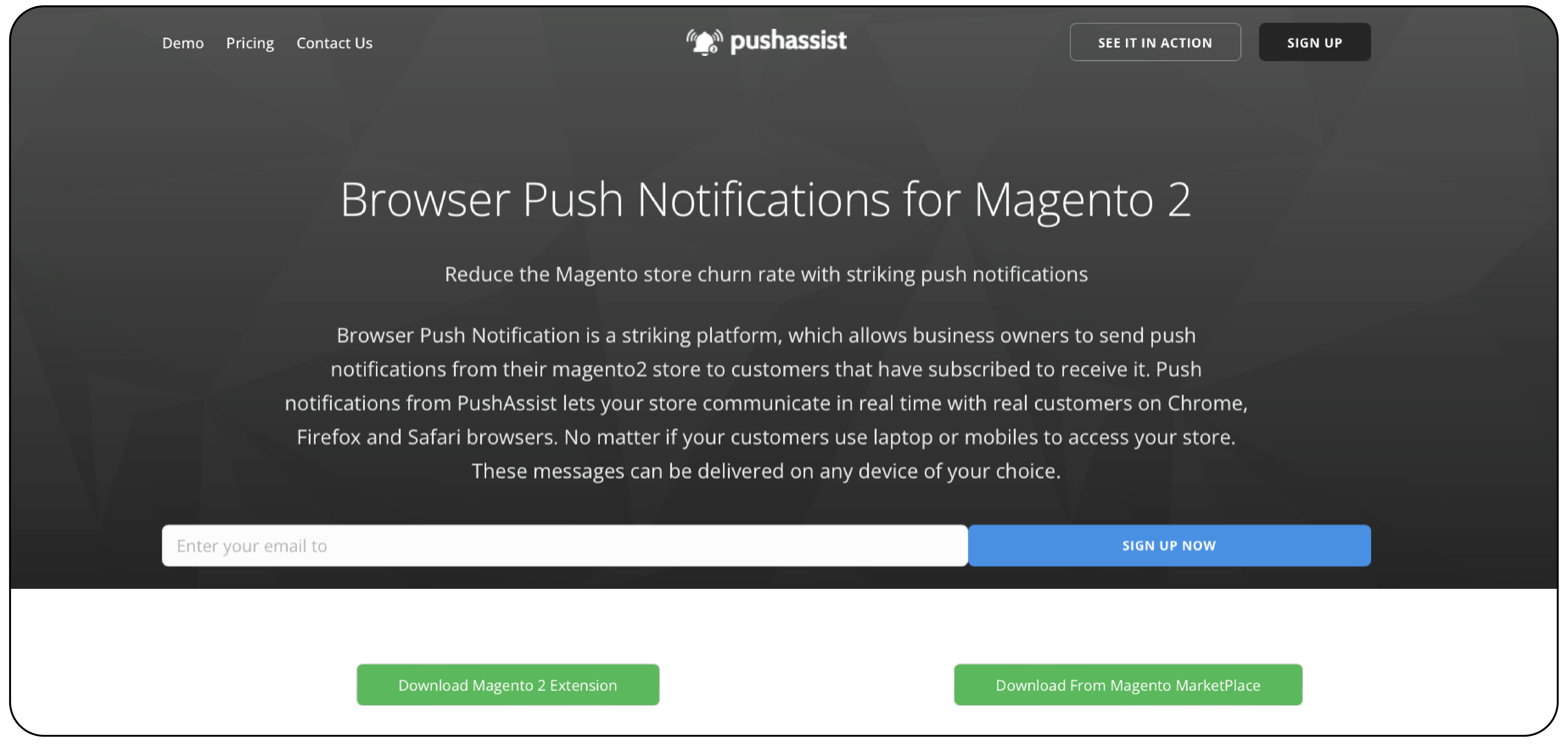 Magento Push Notifications PushAssist Extension
