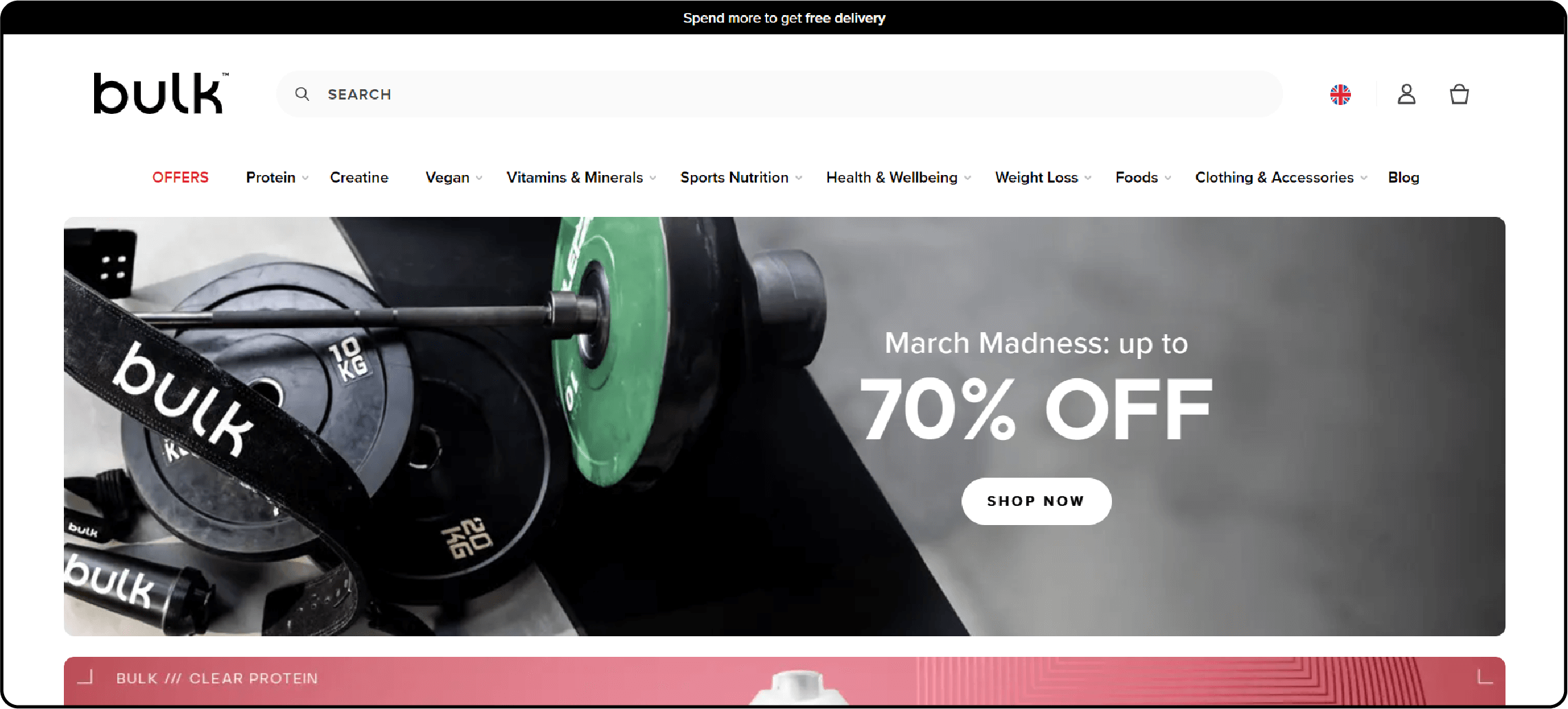 Bulk Powders Magento Hosting