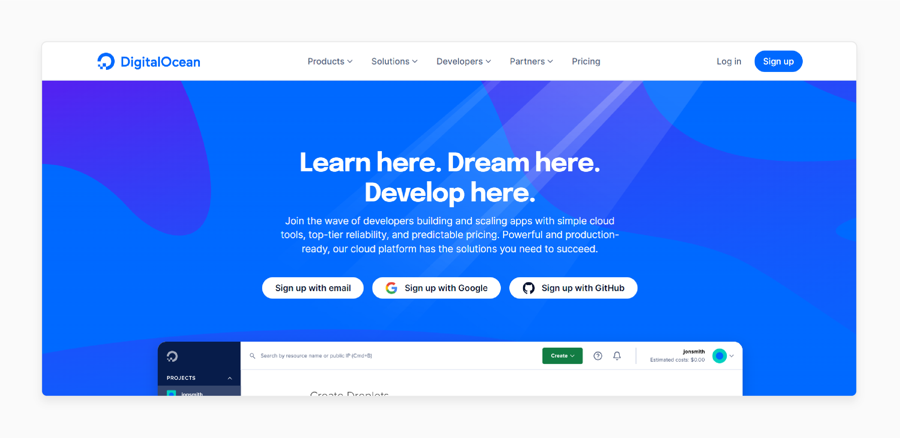 Cloud Hosting Service Providers: DigitalOcean