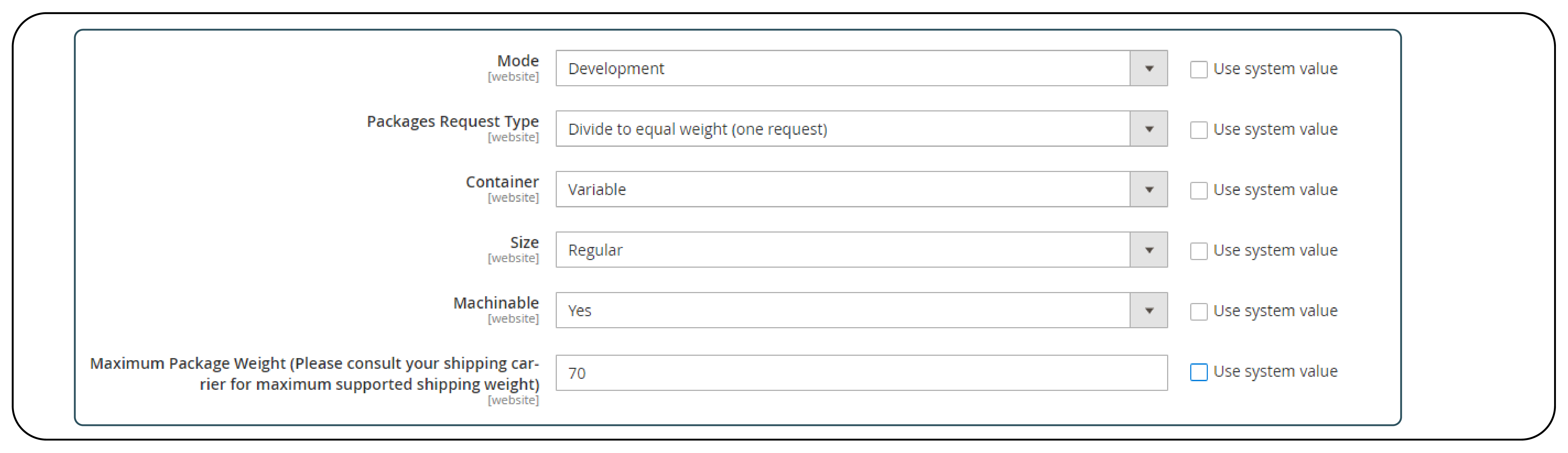 Selecting USPS Shipping Mode in Magento Settings to Optimize E-commerce Shipping Strategy