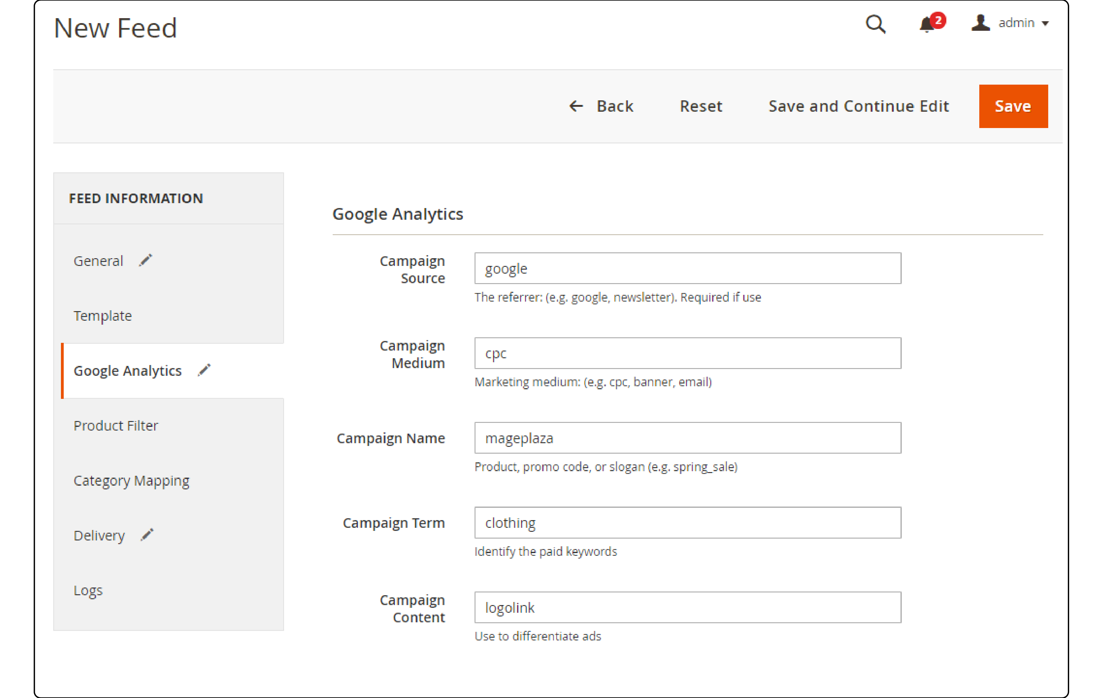 Adding Analytics Details in Magento Google Shopping Feed