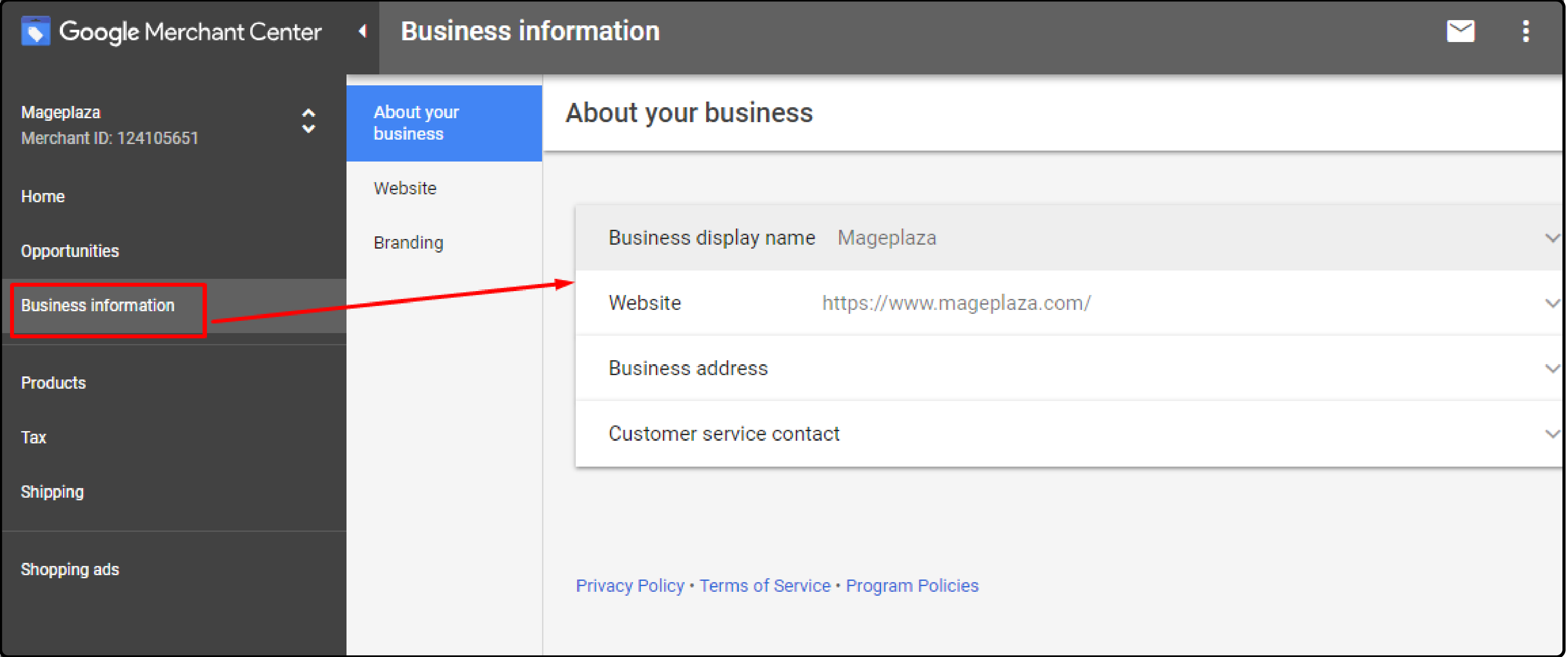 Google Merchant Long in Magento Google Shopping Feed