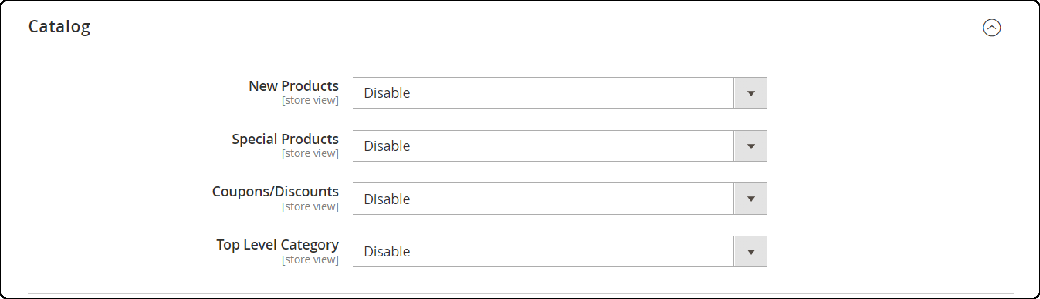 Configuring catalog settings for RSS feeds in Magento 2 to include new and special products