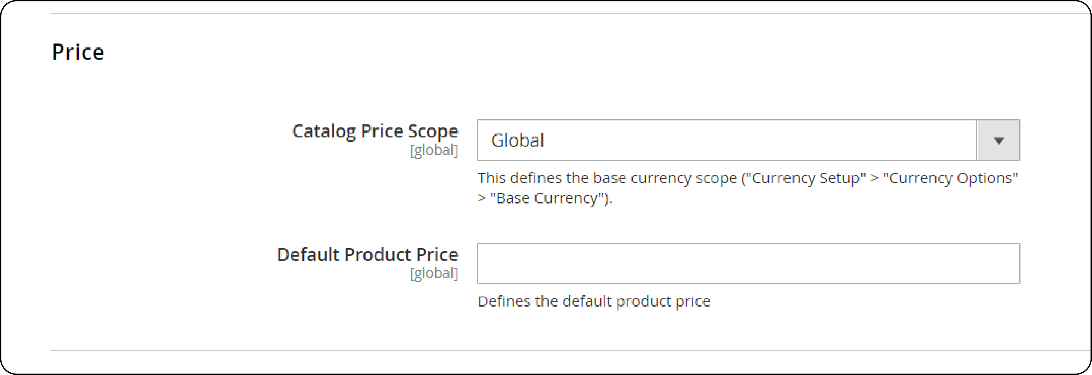 Step 3 in Magento 2 price scope configuration showing the adjustment of catalog price scope