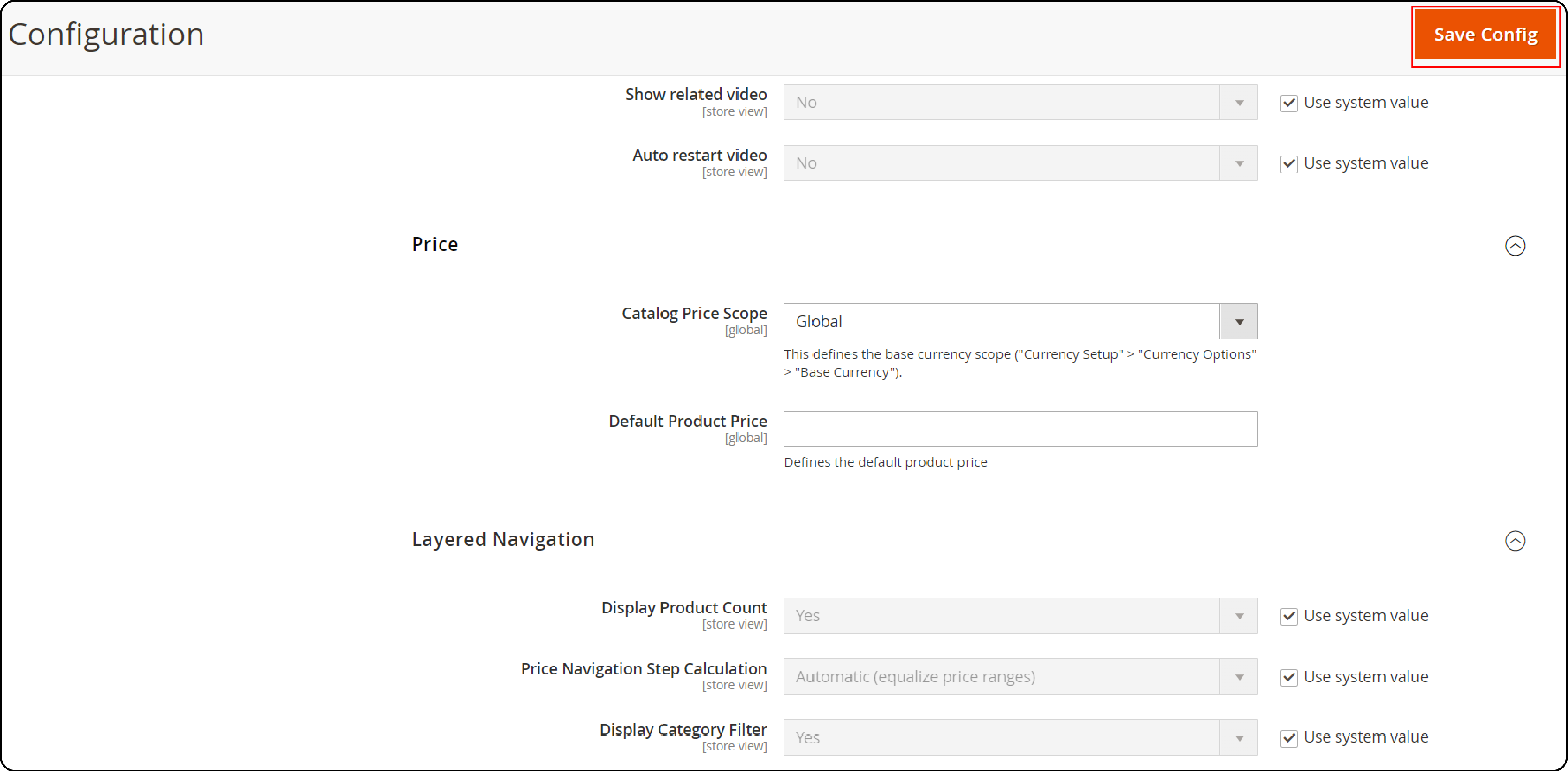 Magento 2 price scope setup: Demonstrating how to save configuration settings