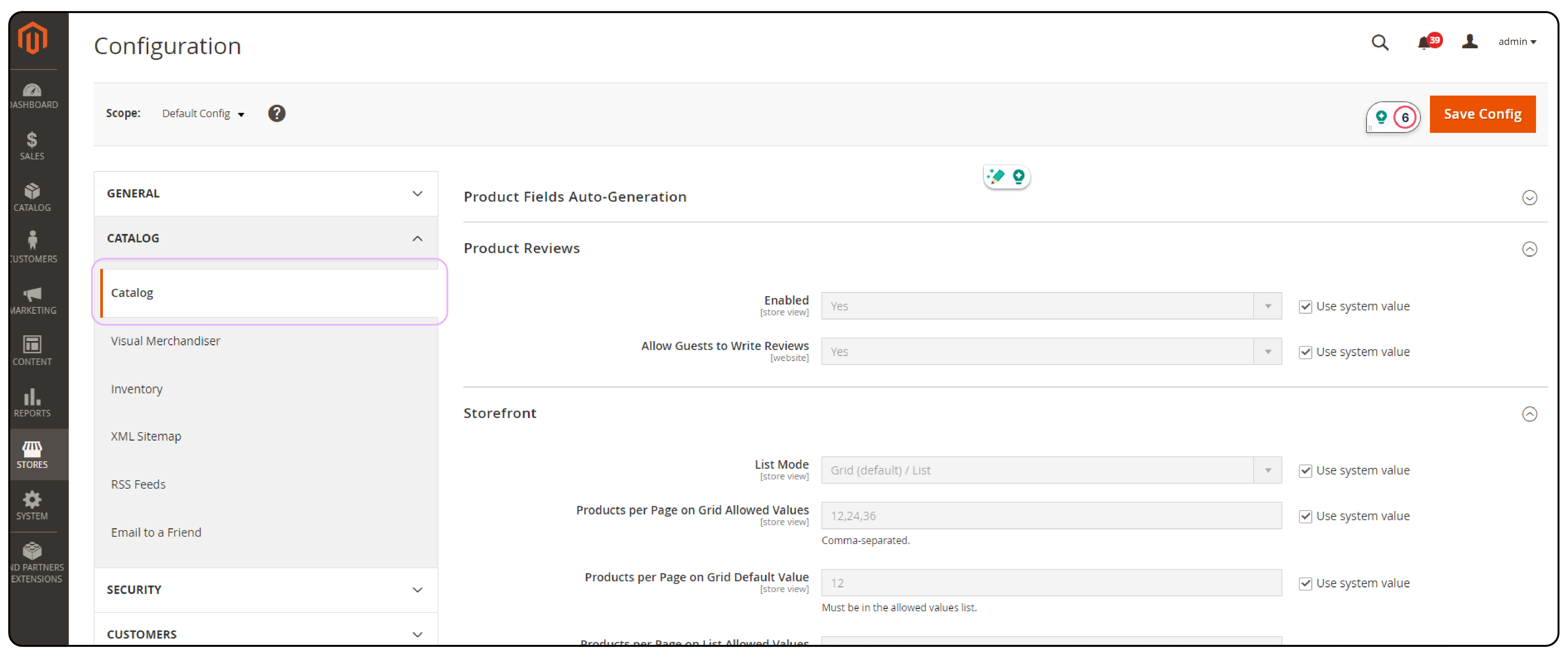 Layered Navigation Settings Navigation