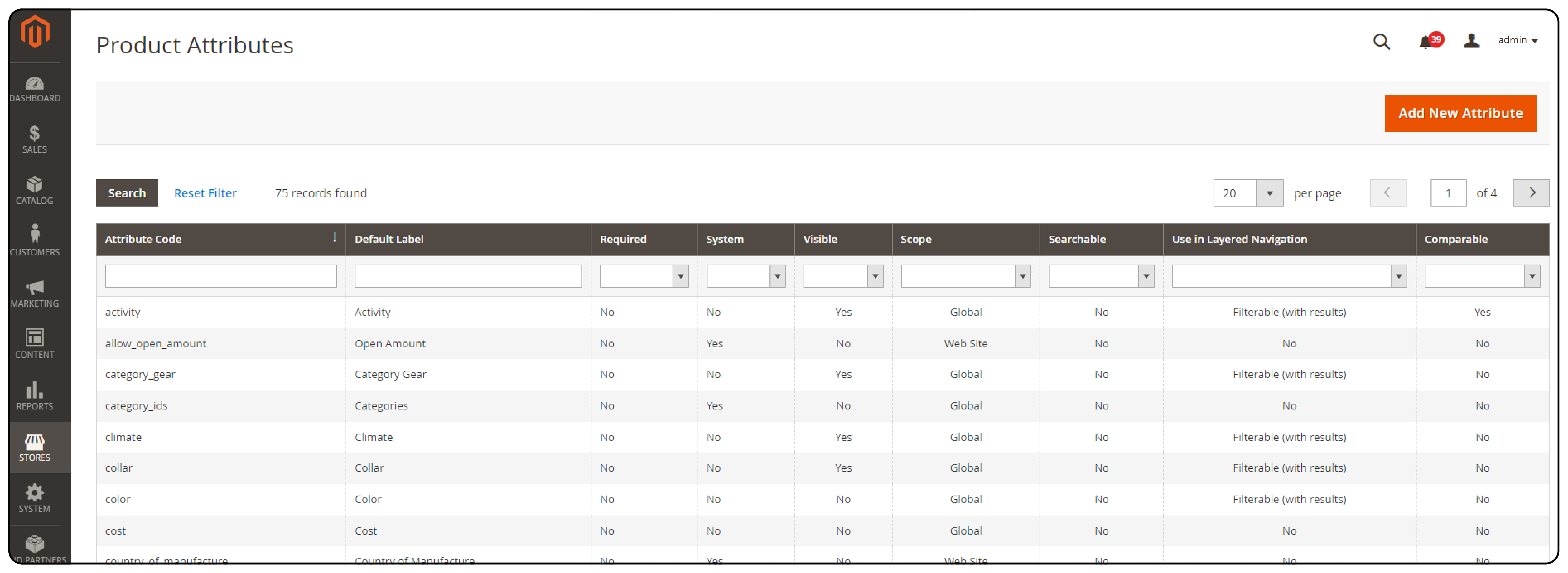 Navigation to Hide Attributes In Layered Navigation