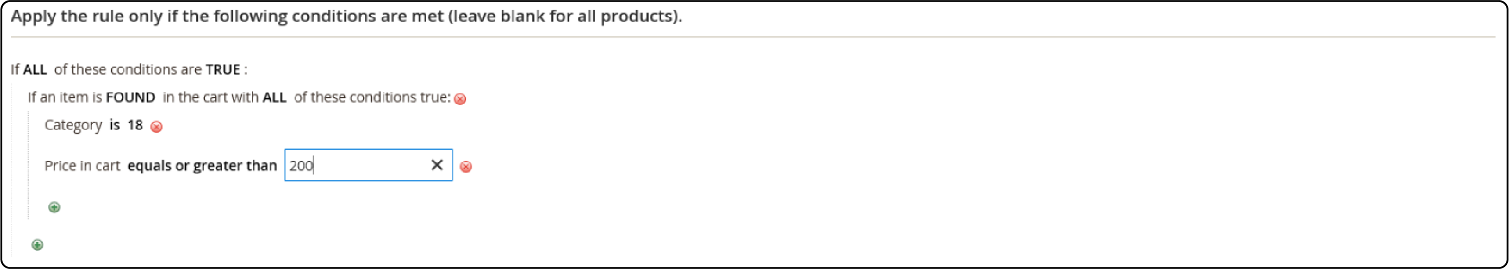 Steps to Set Condition to &quot;Equals or Greater Than&quot;