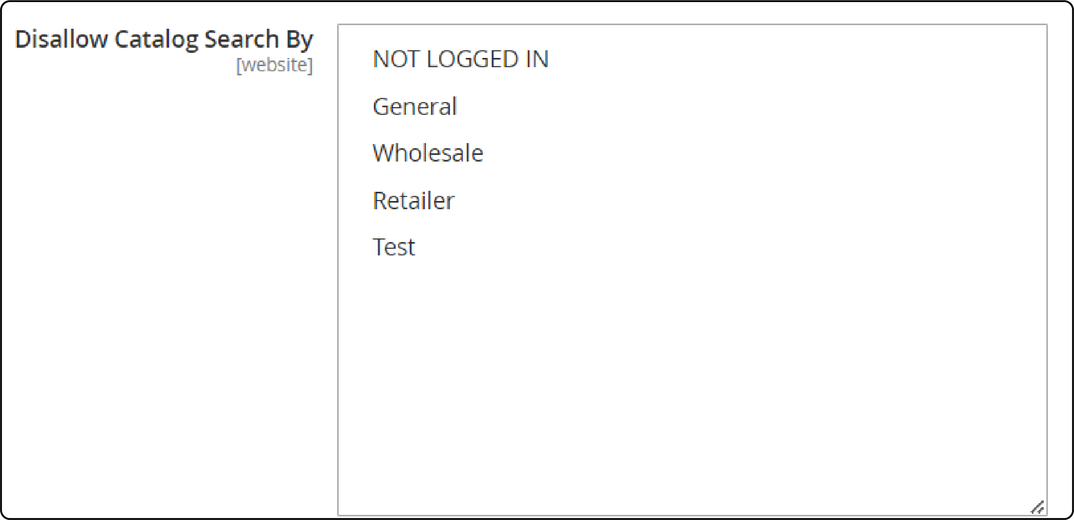 Magento Category Permissions Disallow Catalog Search Section