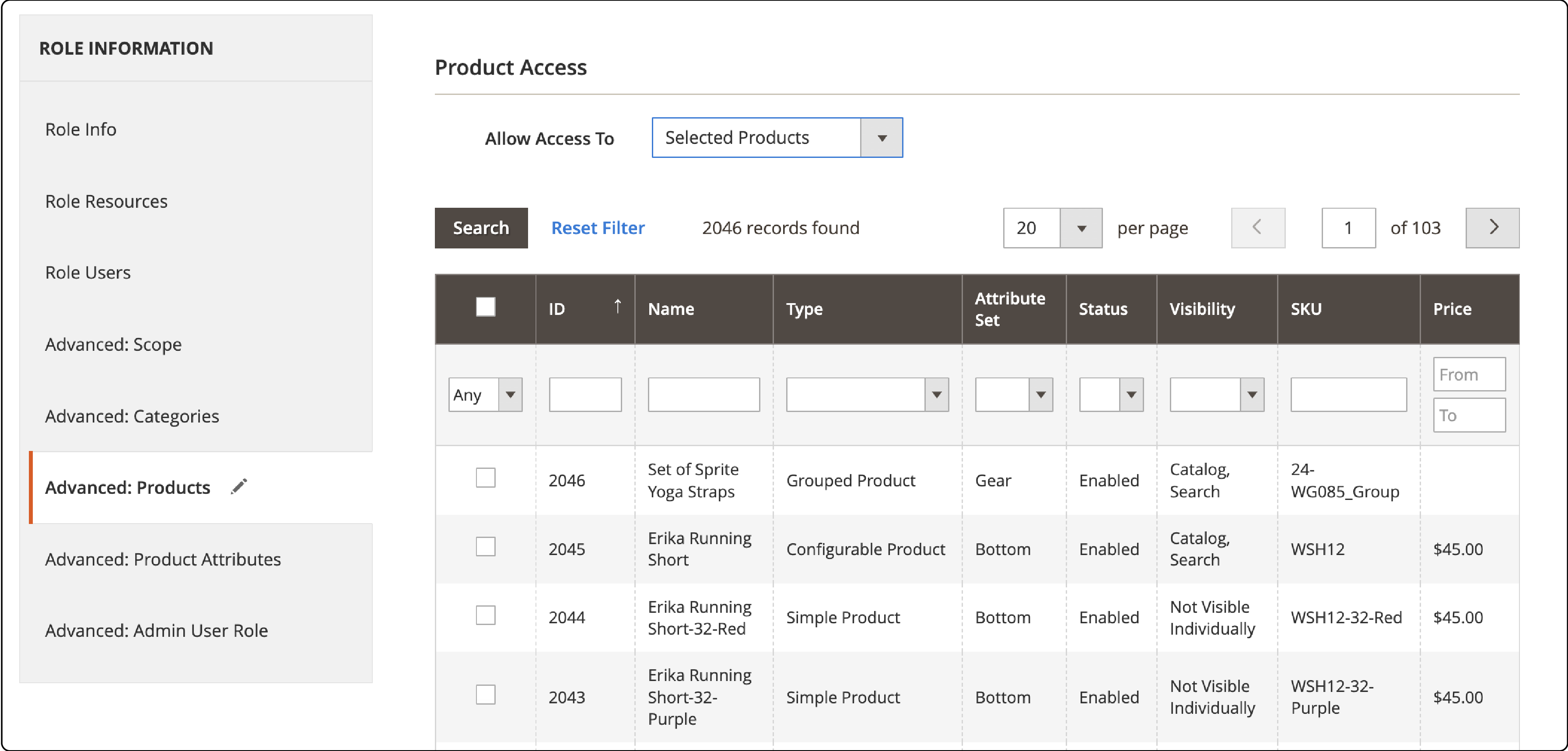 Configuring products for Magento Advanced Permissions