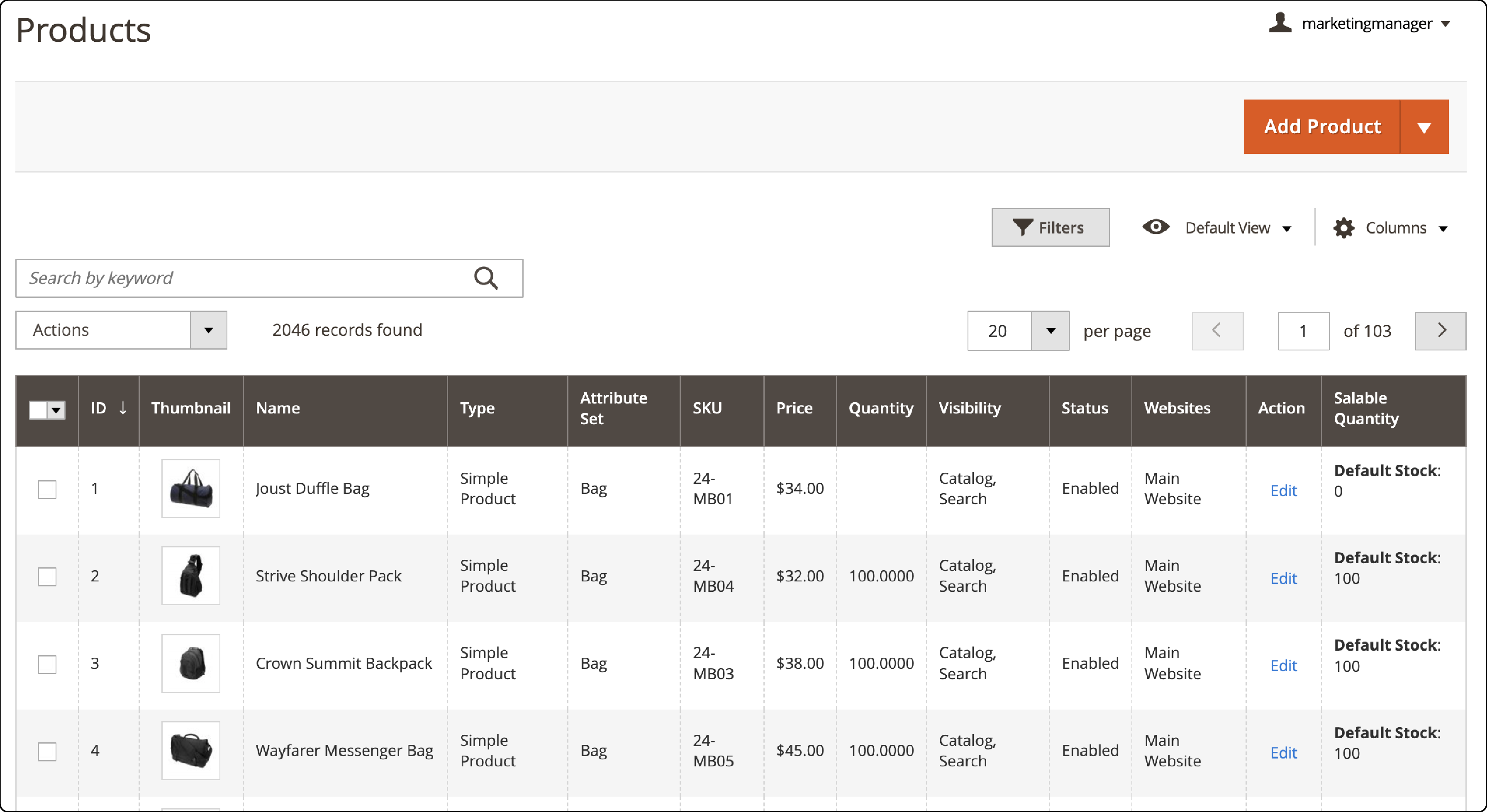 Product Catalog View for Magento Advanced Permissions