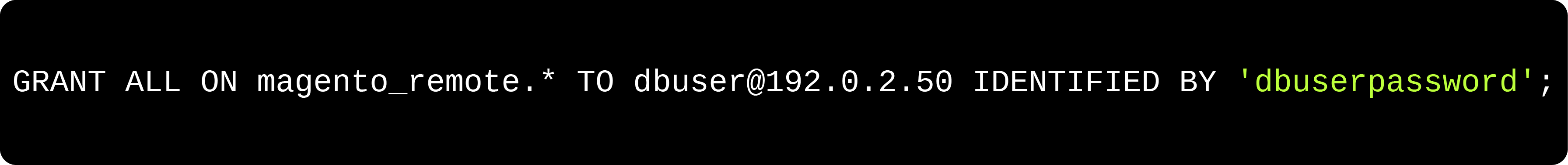Magento 2 Database Grant Full Access