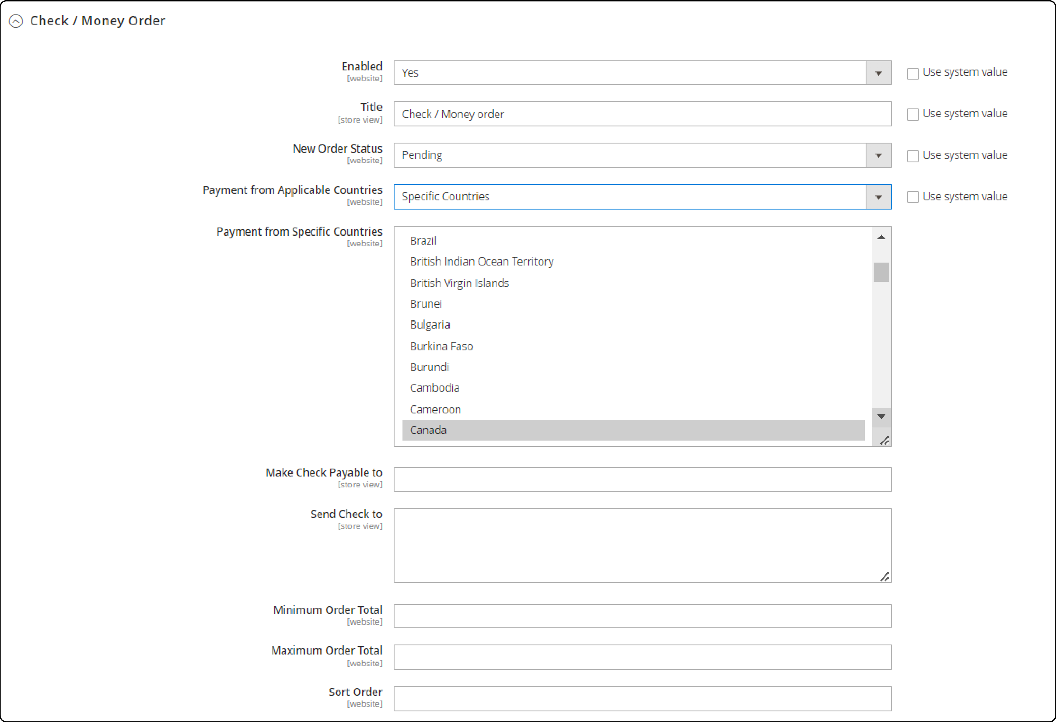 Check/Money Order Filling in Magento 2 Add Payment Method