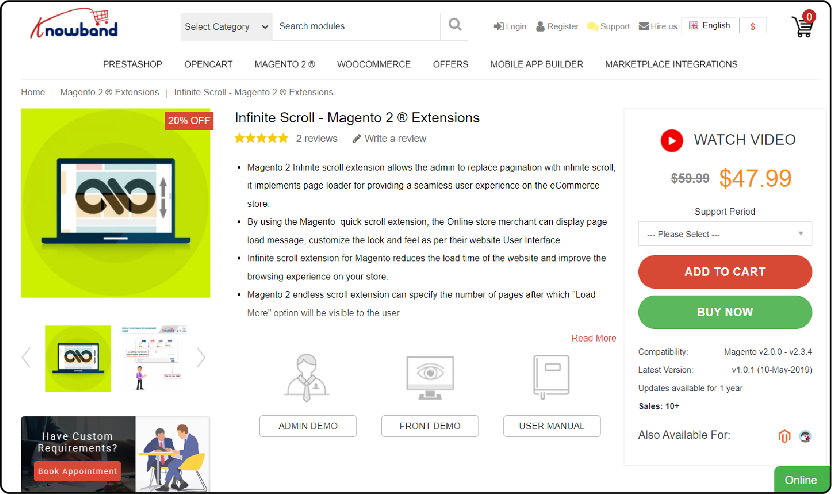 Knowband Magento Infinite Scroll