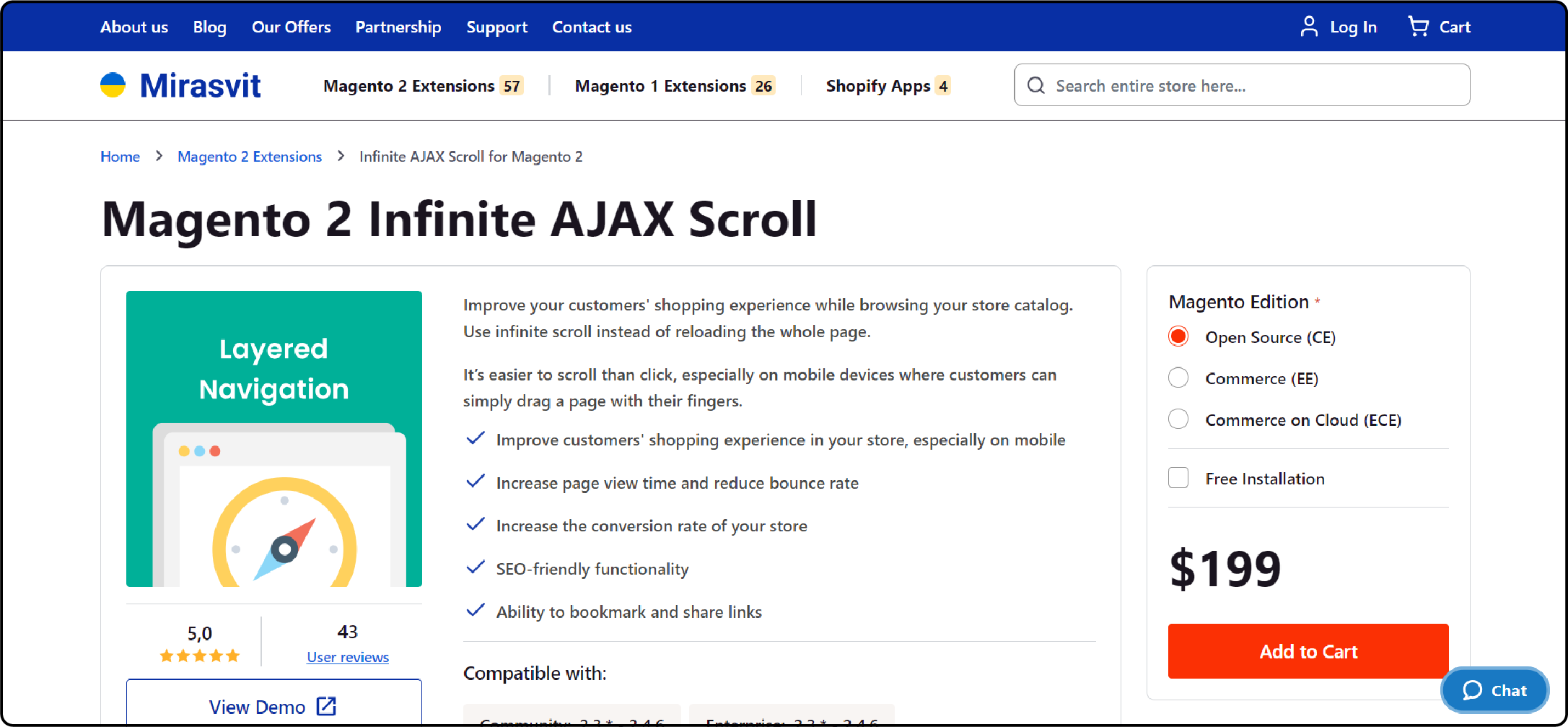 Mirasvit Magento Infinite Scroll